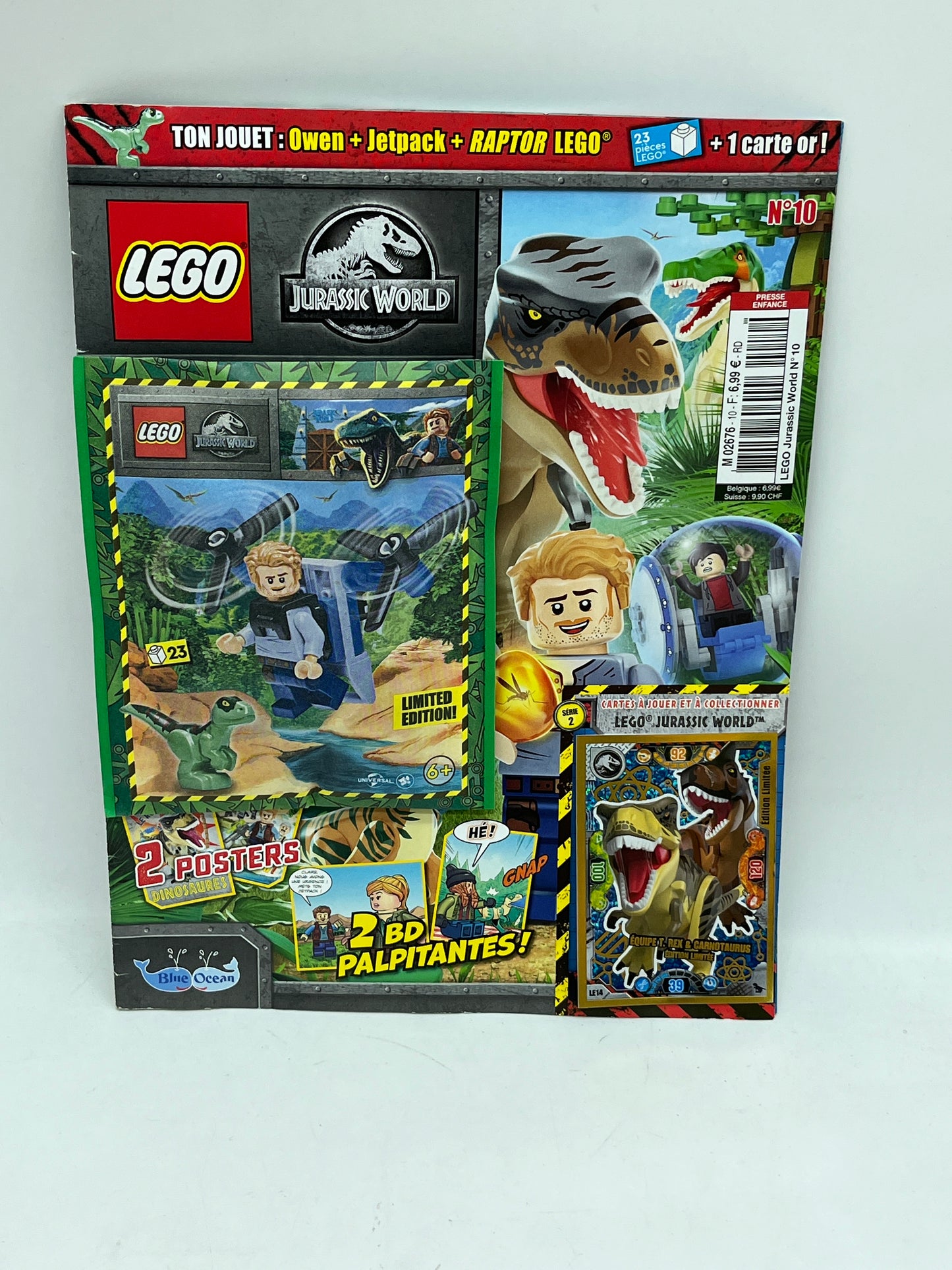 livre d’activité Magazine Lego Jurassic World avec sa mini figurine Numéro 10 neuf sous blister