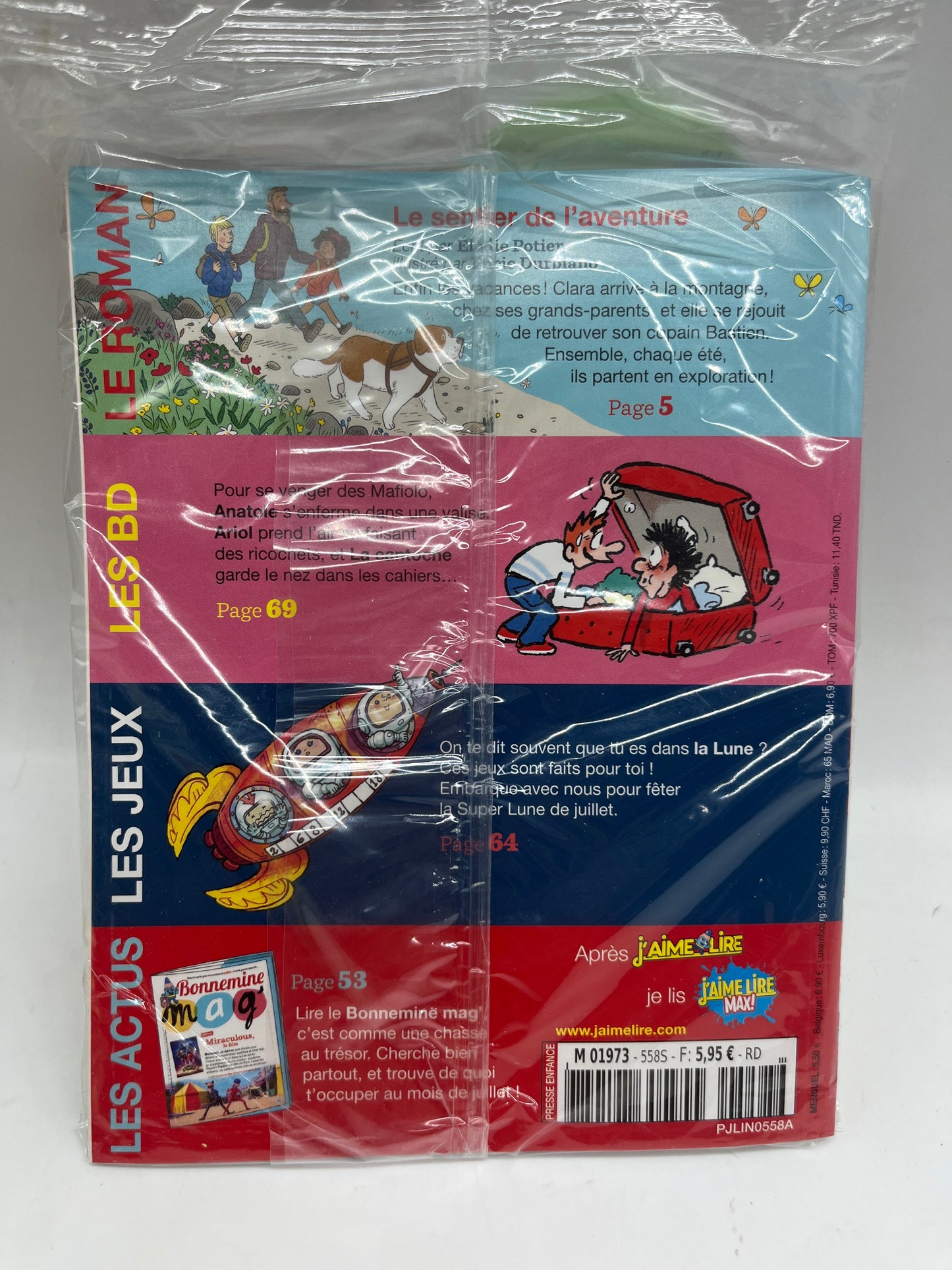 Livre d’activité Magazine J’aime lire avec son jeu de 7 familles modèle 558 juillet 2023 Neuf sous blister