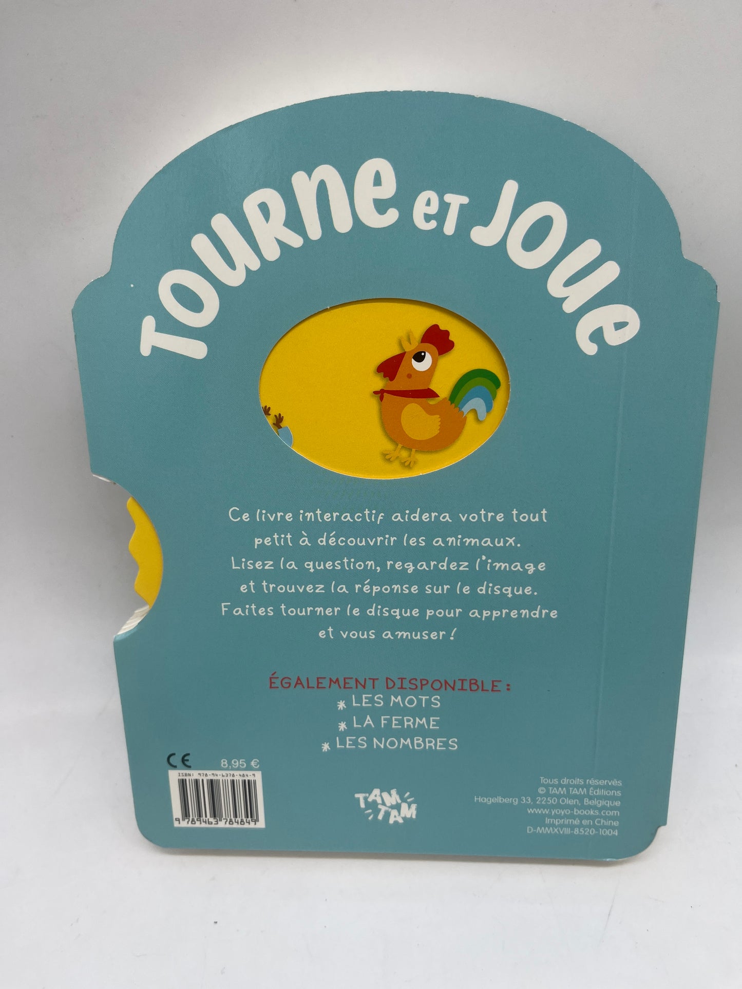 livre Tourne et joue mon premier livre animé ludique illustré thème les animaux Neuf Cartonné