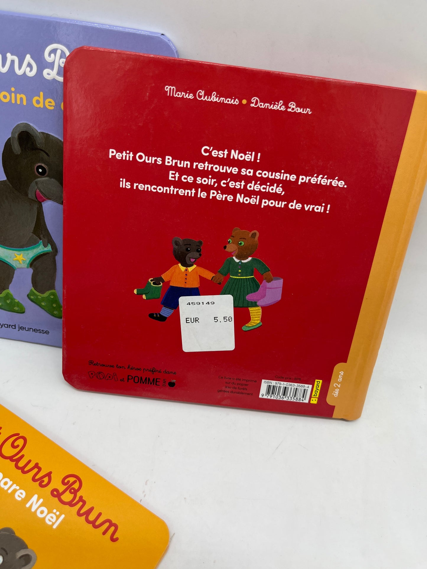 Lot de 3 livres histoires Noël Petit Ours Brun rigide et souple Neuf