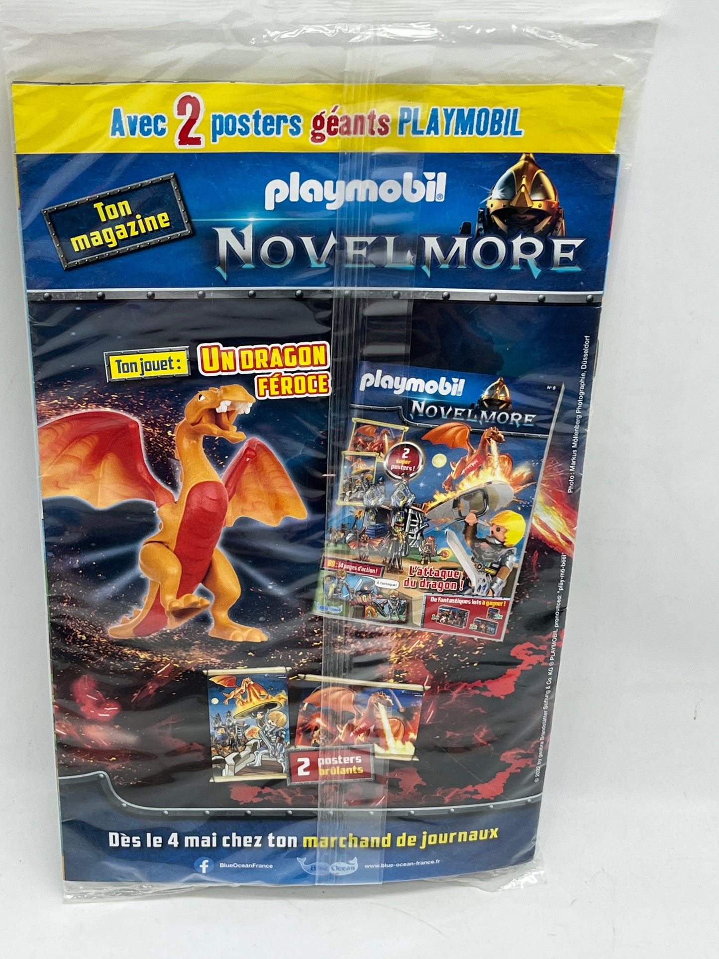 Livre D’activité magazine Playmobil comics mag avec sa figurine de policier avec sa lampe et ces menottes jamais ouvert Neuf