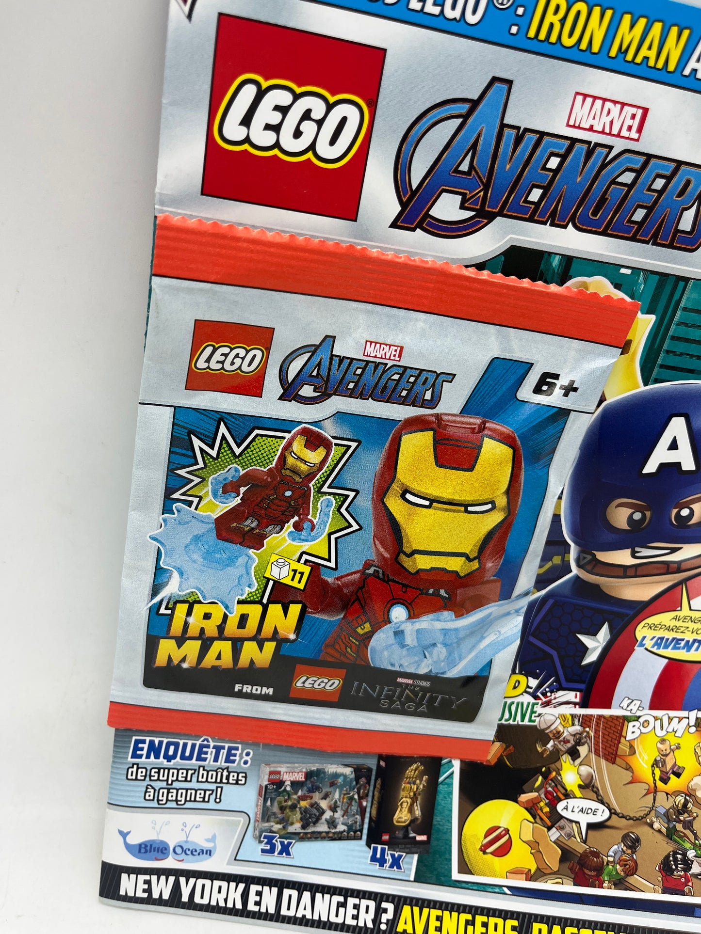 livre d’activité Magazine Lego avenger avec sa mini figure Iron man Neuf !