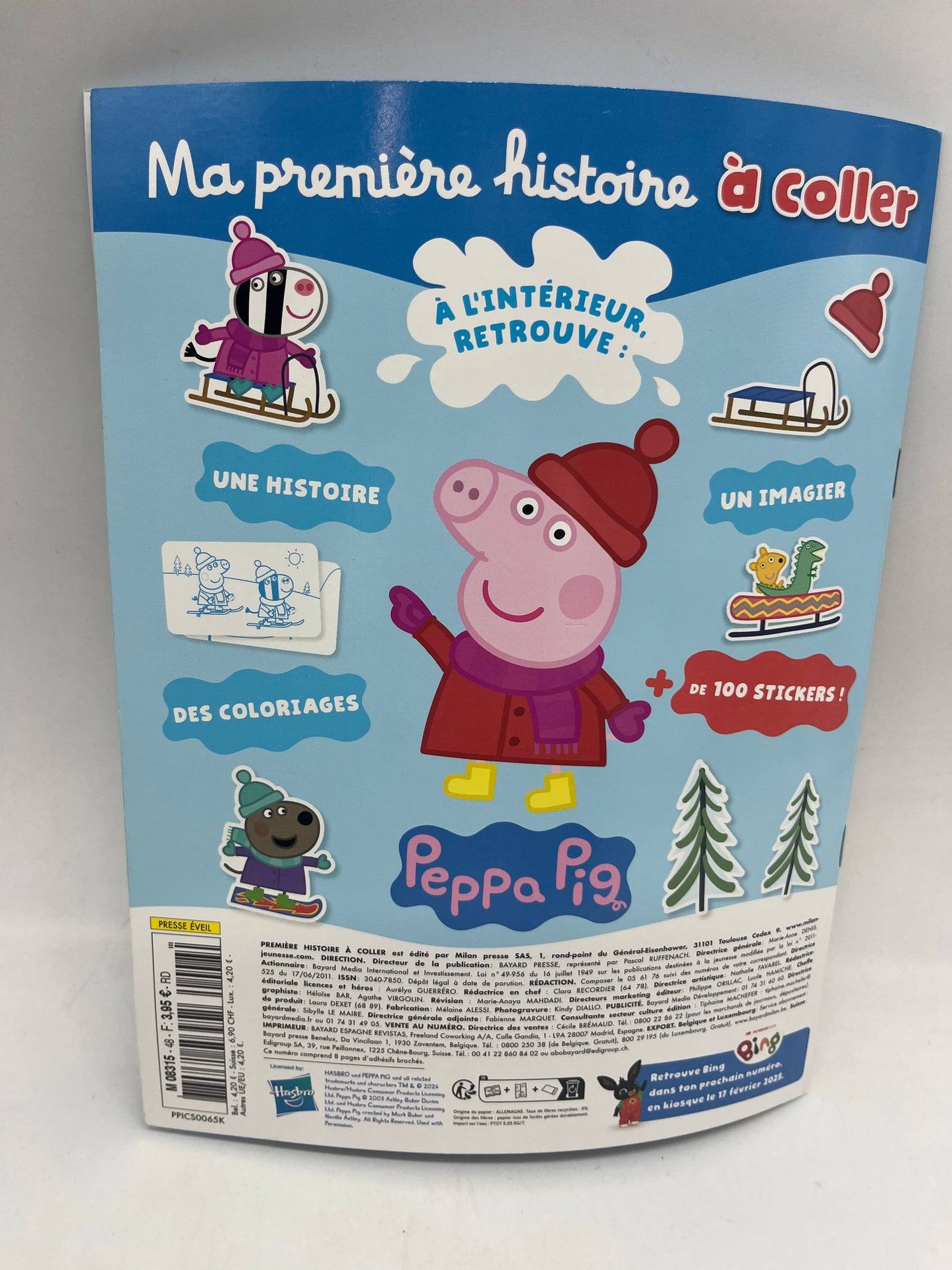 Livre d’activité magazine Mon histoire a coller avec Peppa pig ! Numèro 2 avec ces 100 gommettes Neuf
