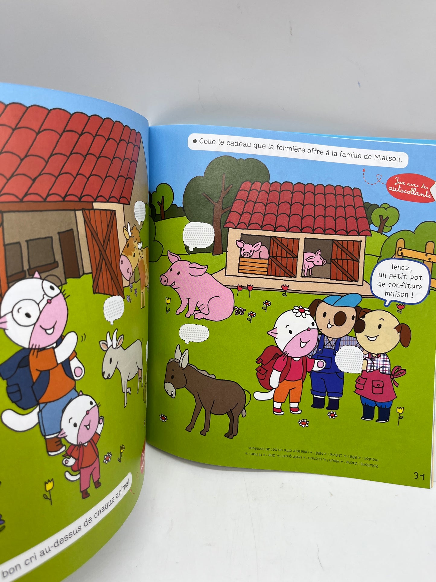 Livre d’activité j’apprends à lire avec ses 170 stickers neuf thème à la ferme Neuf
