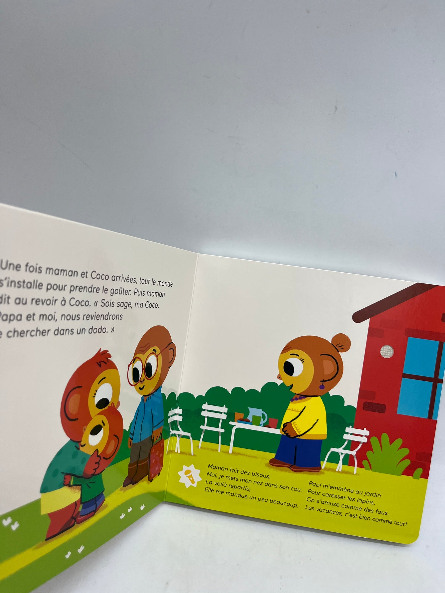 Livre Sonore Chante Avec Les mini mousses Coco va chez papi et Mamie Neuf édition Milan
