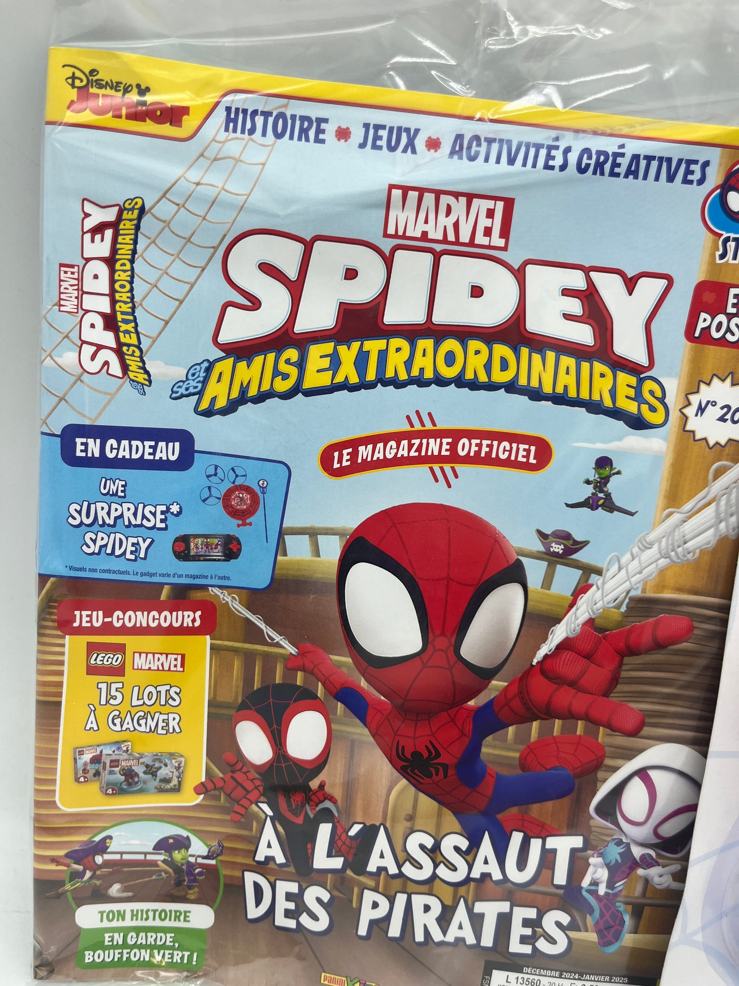 Livre d’activité magazines Disney Spidey avec son lance d’hélices Spiderman Marvel Neuf