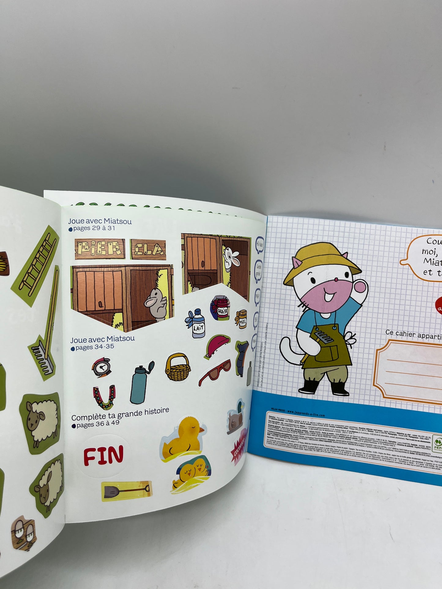 Livre d’activité j’apprends à lire avec ses 170 stickers neuf thème à la ferme Neuf