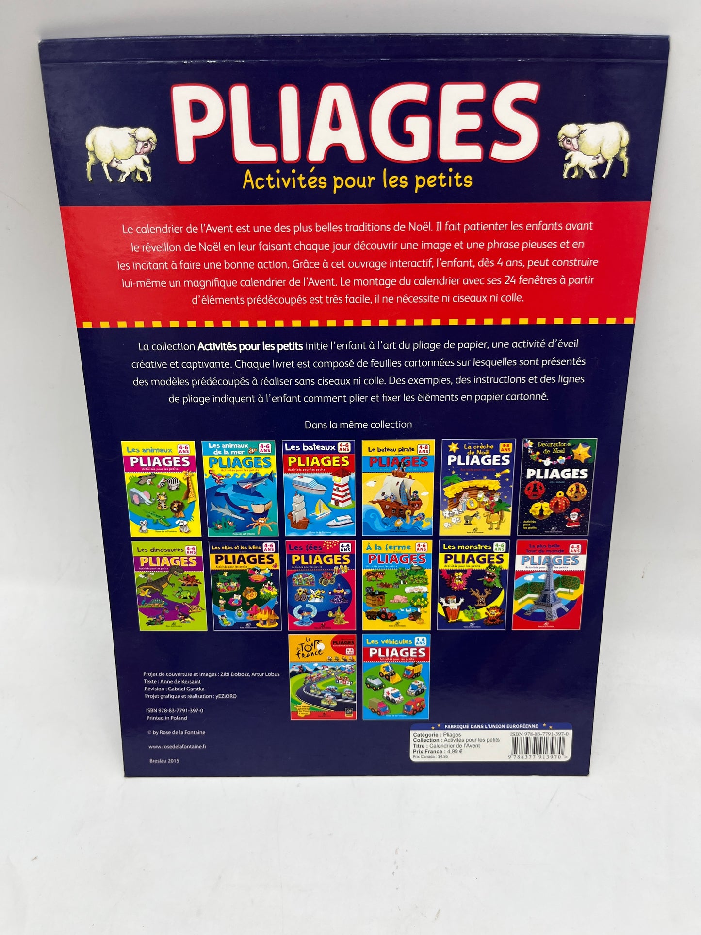 pack d’activité créative créer ton Calendrier de l’avent Pliages 4-8 ans Neuf sans ciseaux ni colle