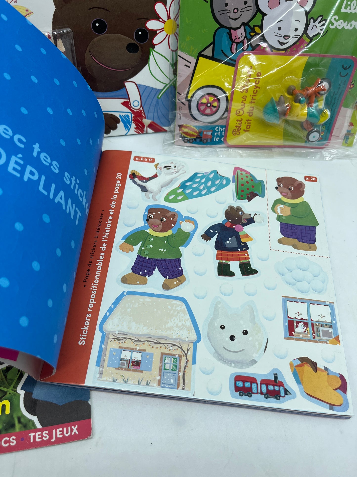 Lot de 5 livres d’activité Magazine Spécial Petit Ours Brun gommettes jeux histoire activités Neuf