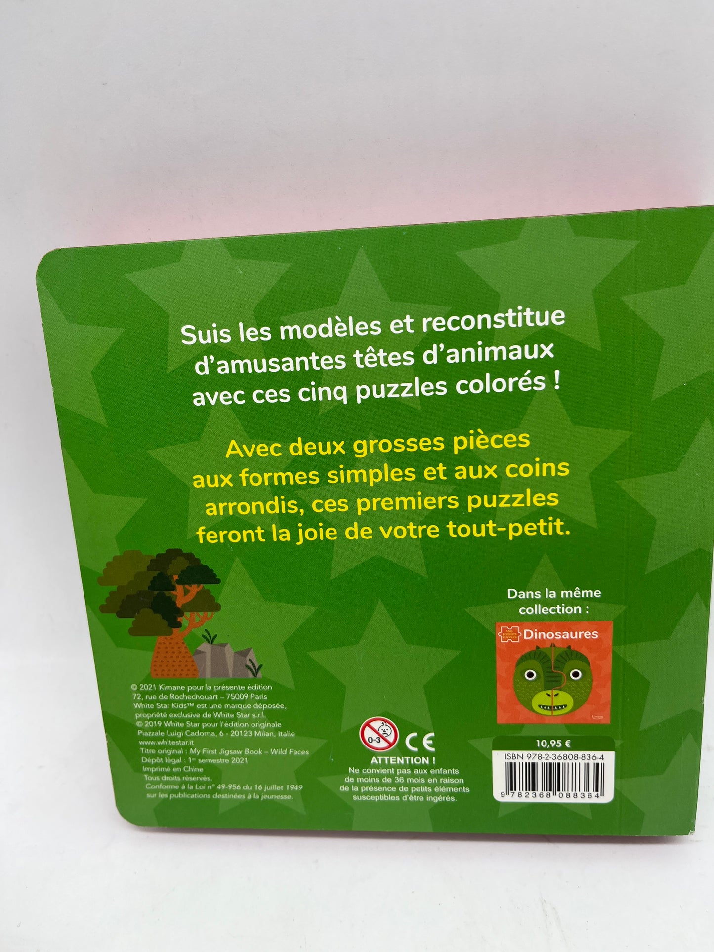 Mon Livre Puzzle thème les animaux sauvages Neuf édition Kimane
