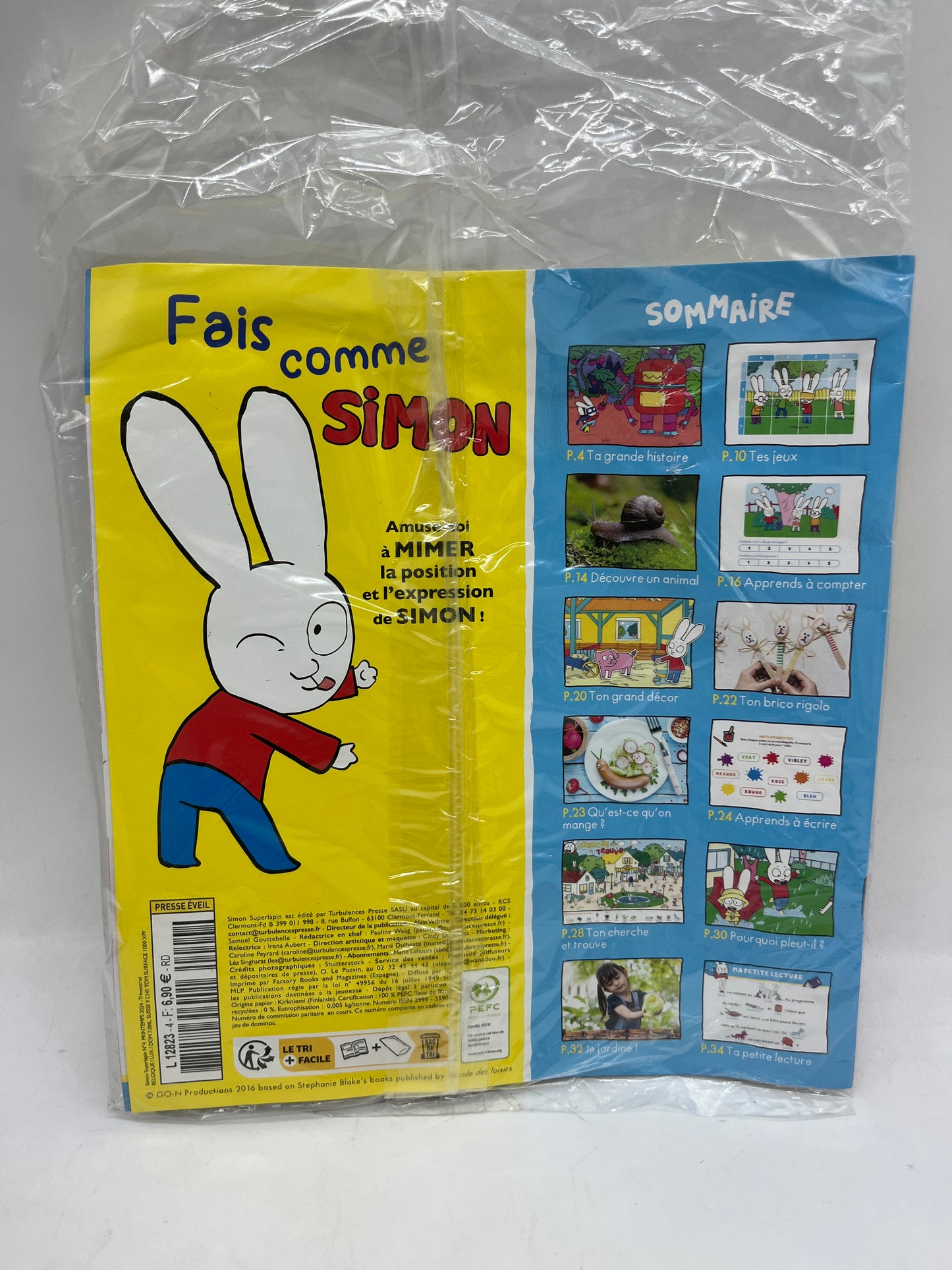 Livre d’activité Magazine Disney Simon Lapin blanc SuperLapin avec son jeu Domino Neuf sous blister
