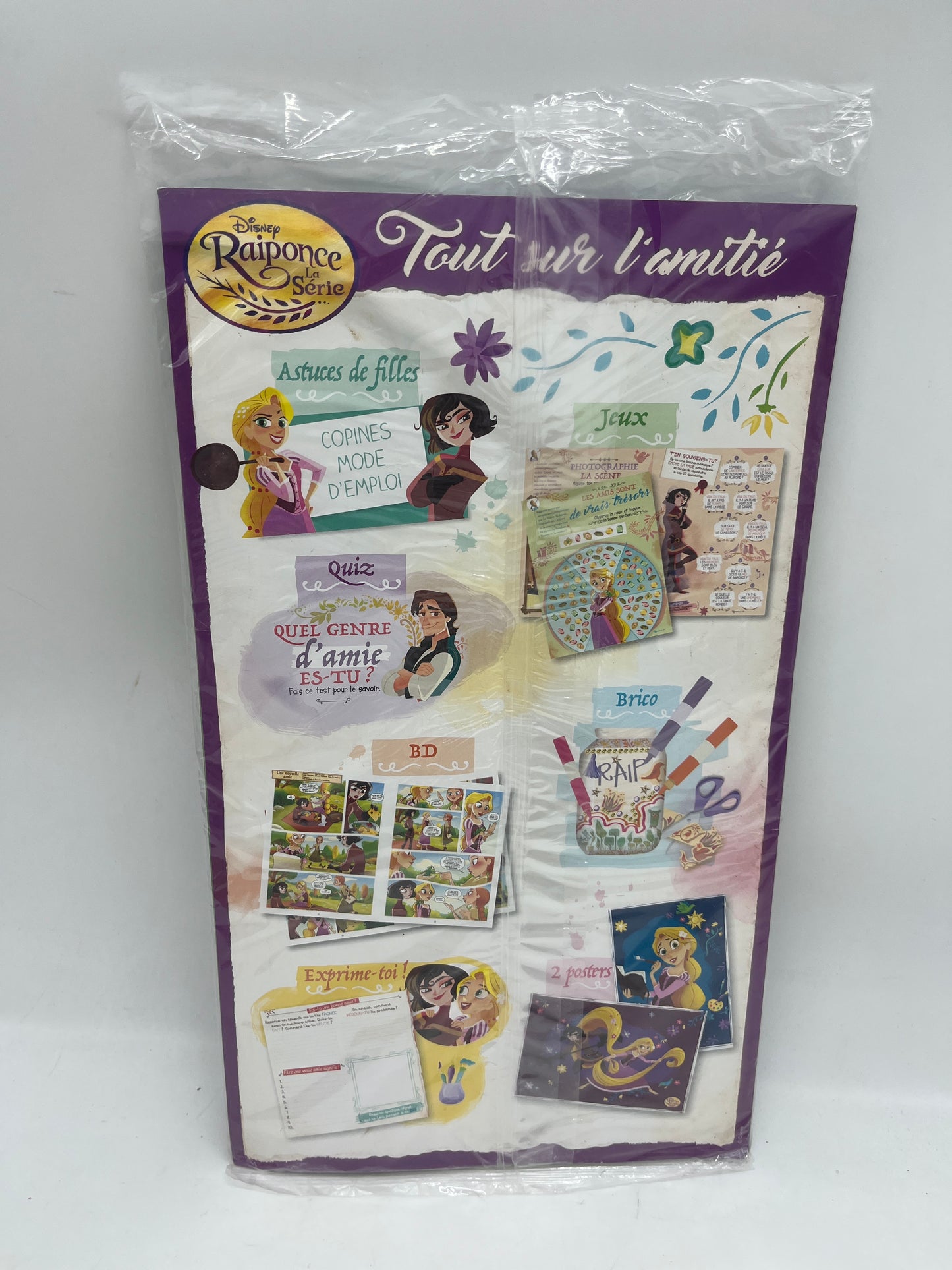 Livre d’activité Magazine Disney Princesse Raiponce avec son kit papeterie neuf Jeux activité stickers etc ...