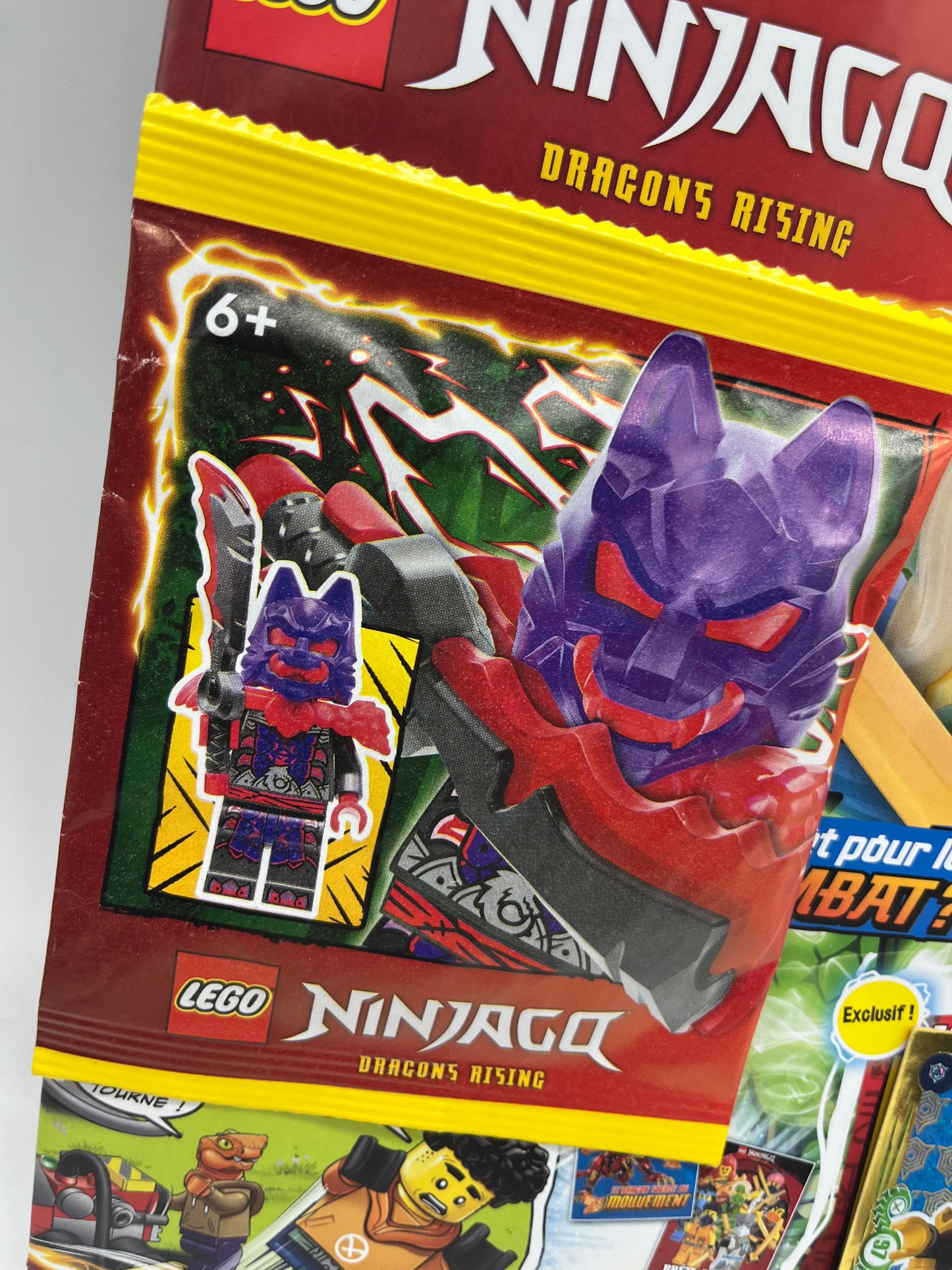 Livre d’activité Magazine Lego Ninjago avec sa mini figurine Guerrier au masque de Loup Neuf !