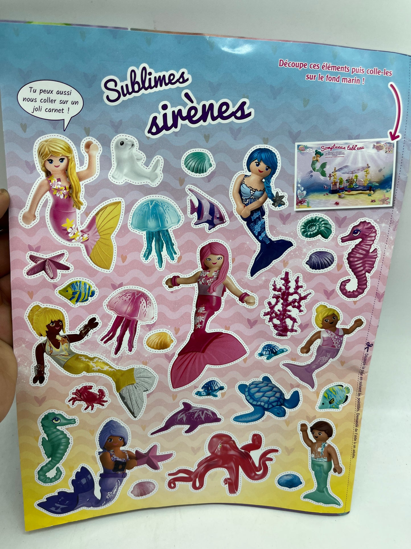 Livre D’activité magazine Playmobil girls avec sa figurine Sirène et son bébé phoque jamais ouvert Neuf