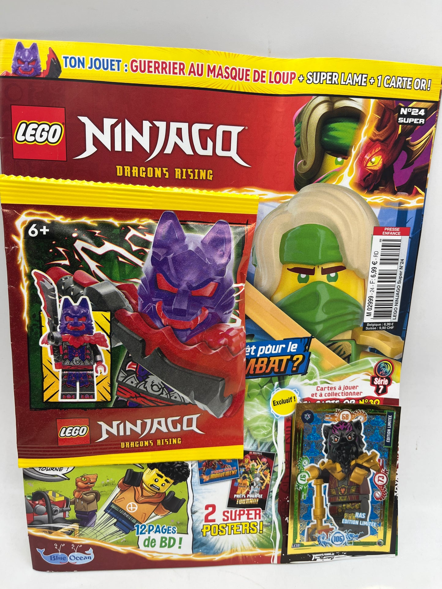 Livre d’activité Magazine Lego Ninjago avec sa mini figurine Guerrier au masque de Loup Neuf !