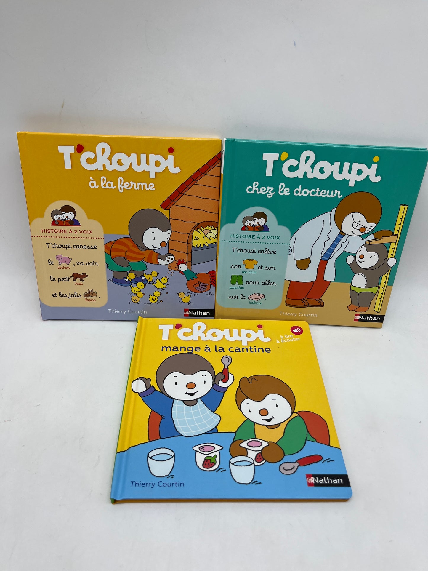 Lot de 3 livres Tchoupi Histoire à deux voix neuf jamais ouvert !