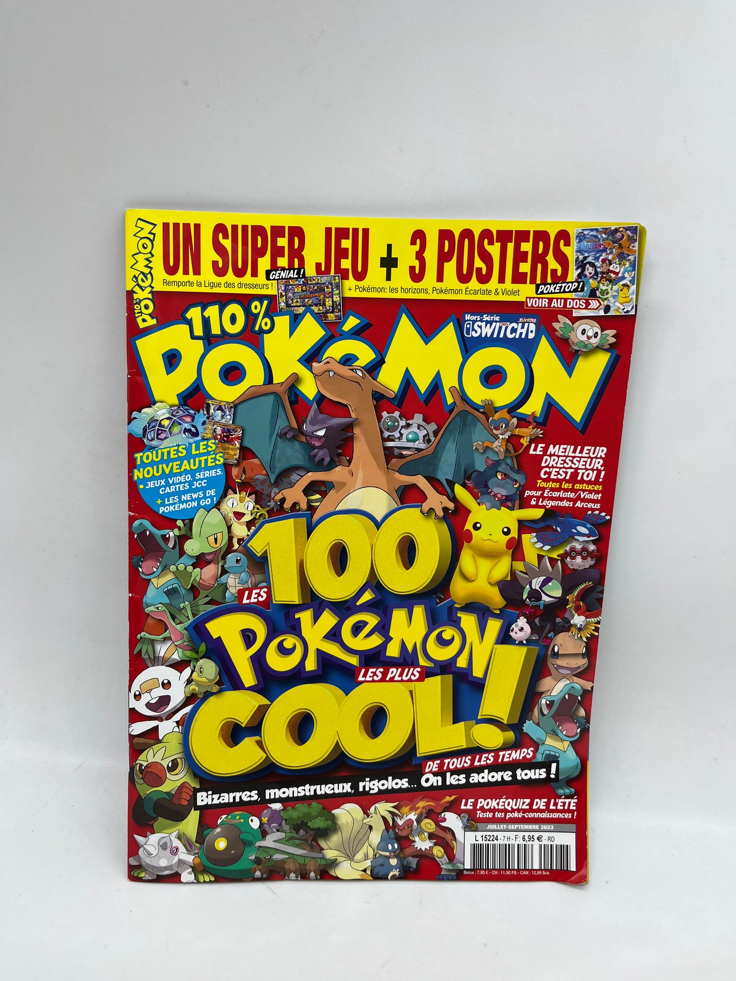 Livre d’activité Magazine 100% Pokémon pour tout savoir sur les Pokemon avec 1 super jeu + 3 posters neuf