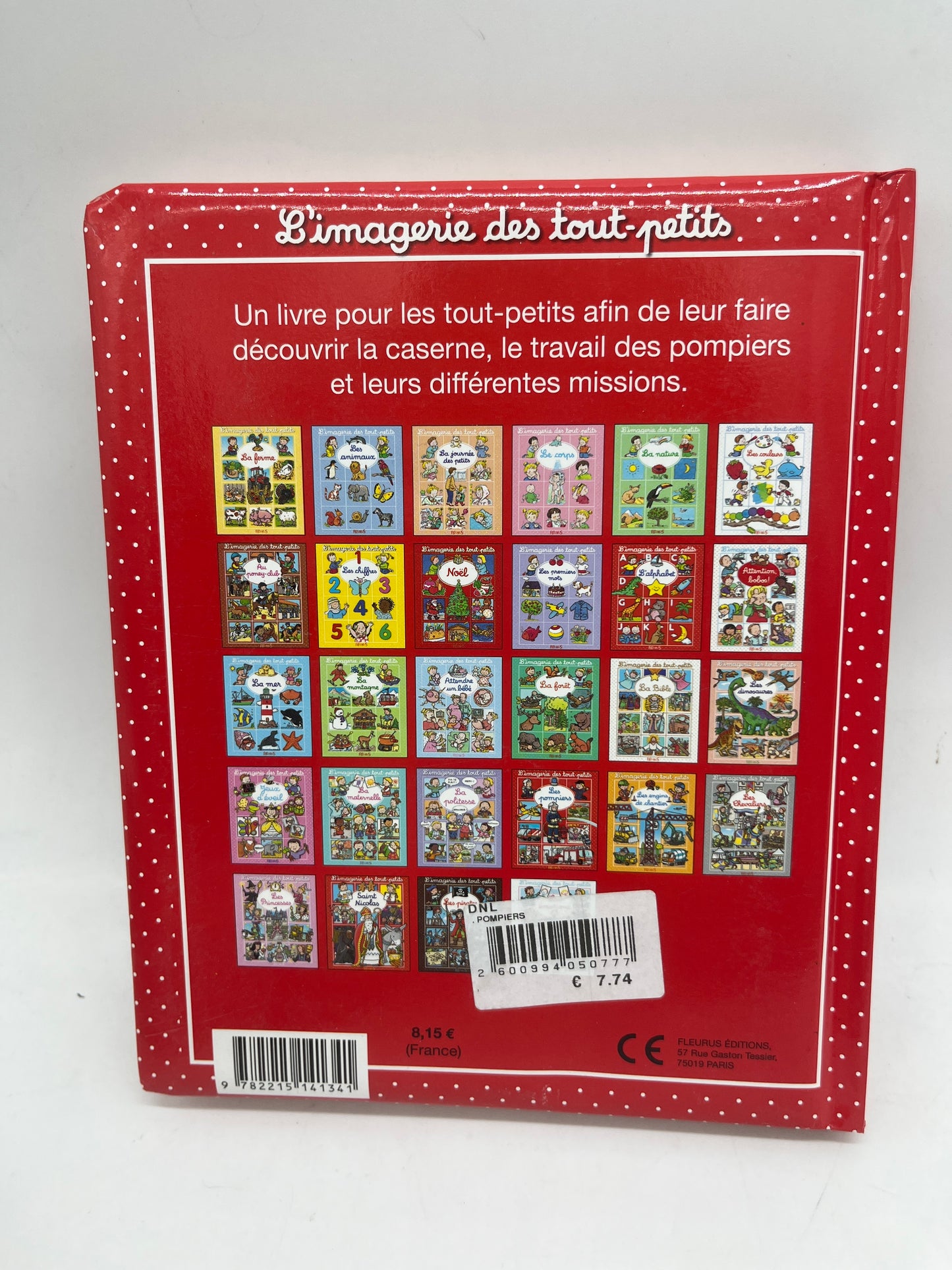 livre Imagerie des touts petits Éditions Fleurus Thème Les pompiers Neuf jamais ouvert