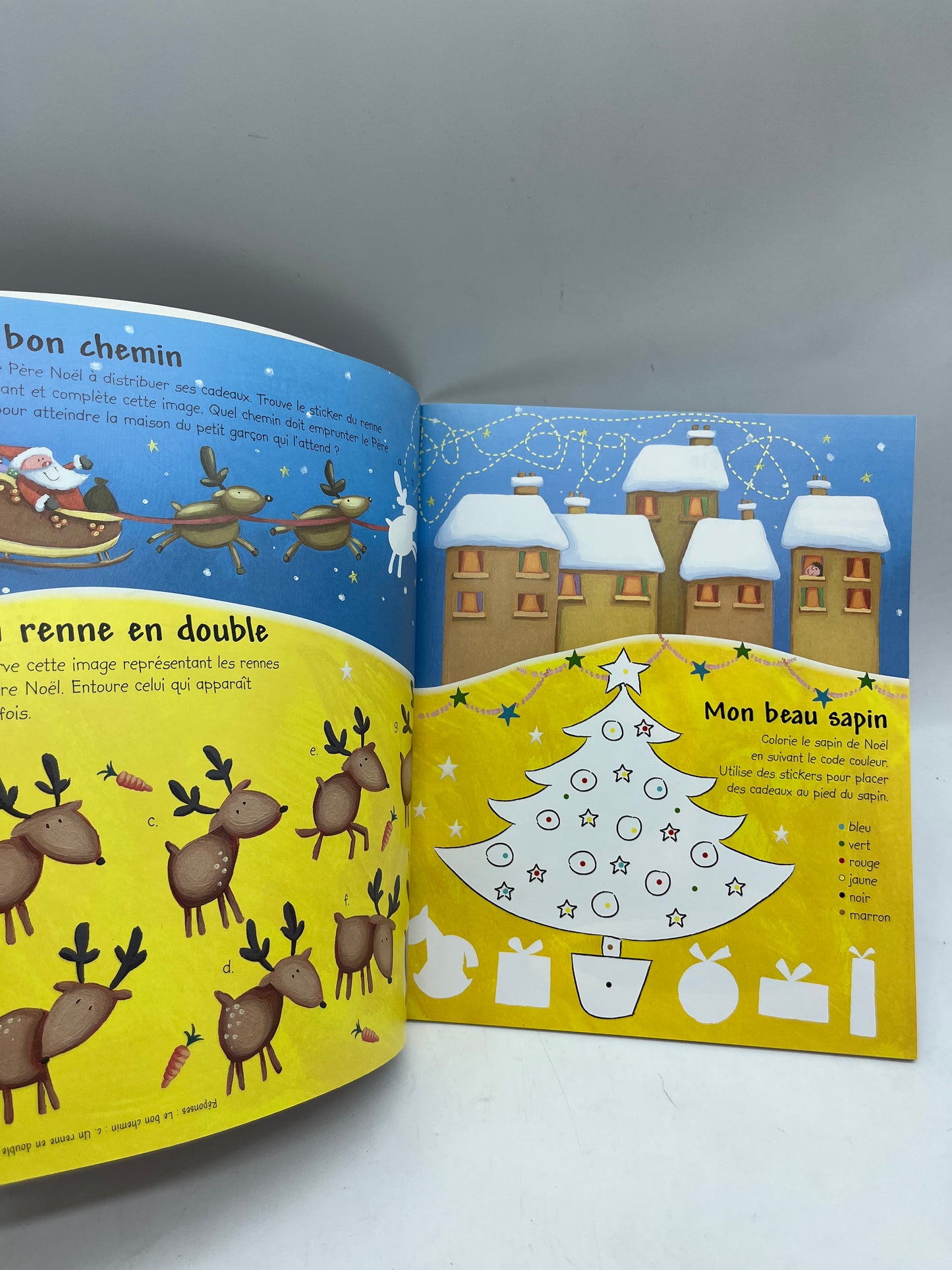 Livre activité magazines La nuit de Noël avec activités stickers Special Noël