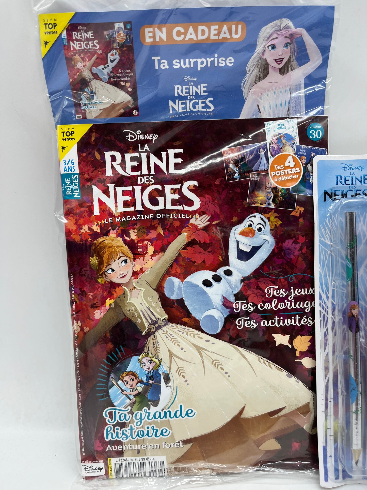 Livre d’activité Magazine Disney Princesse Reine des neige avec son carnet papeterie neuf