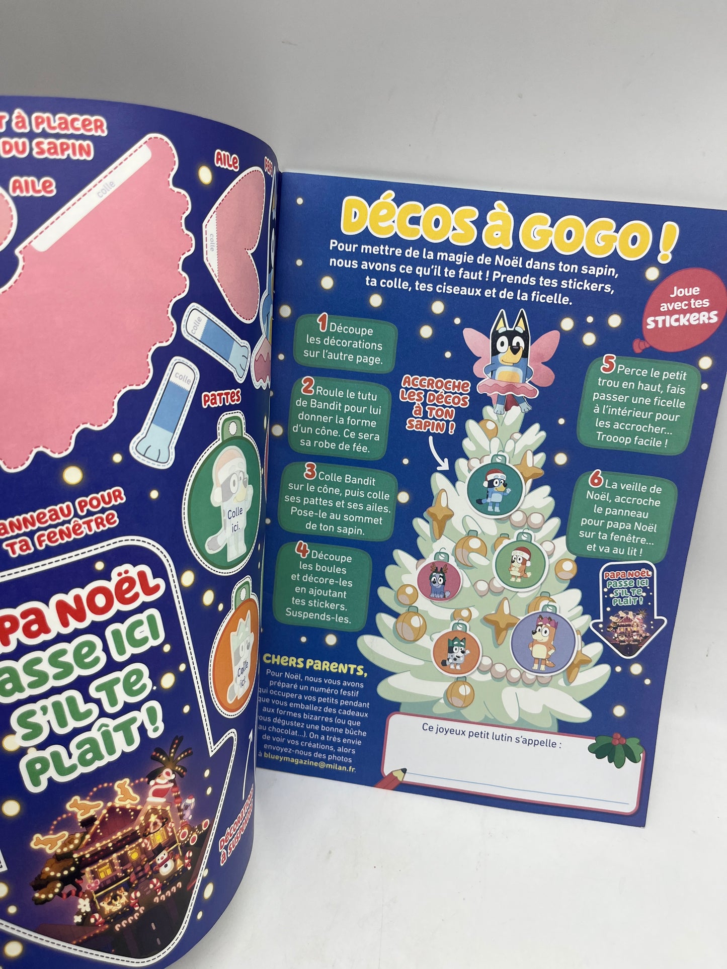 Livre d’activité magazine Bluey disney numéro 10 avec ses 35 autocollants Neuf
