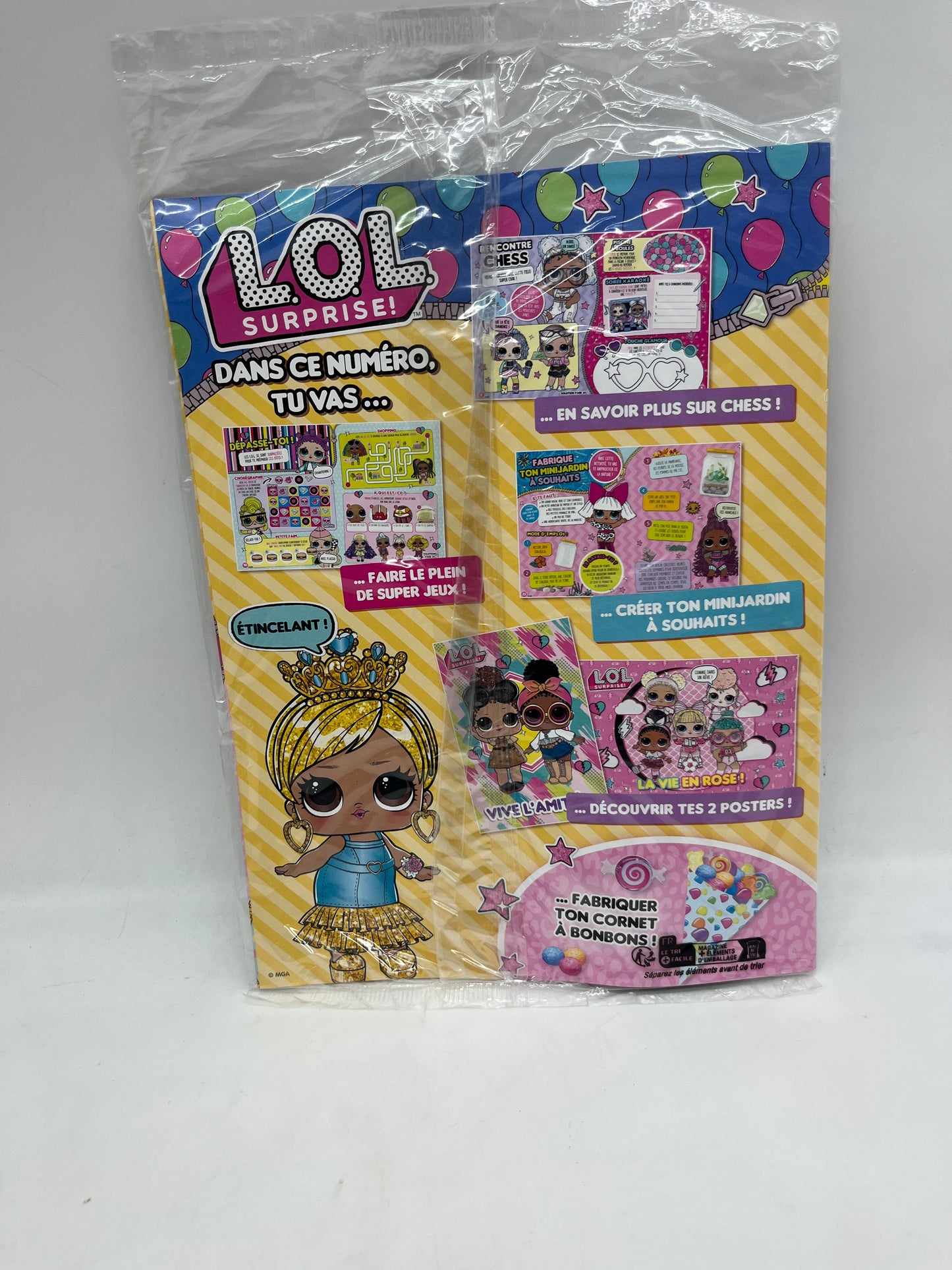 Livre d’activité Magazine disney LOL surprise numero 8 avec sa trousse a paillette Neuf