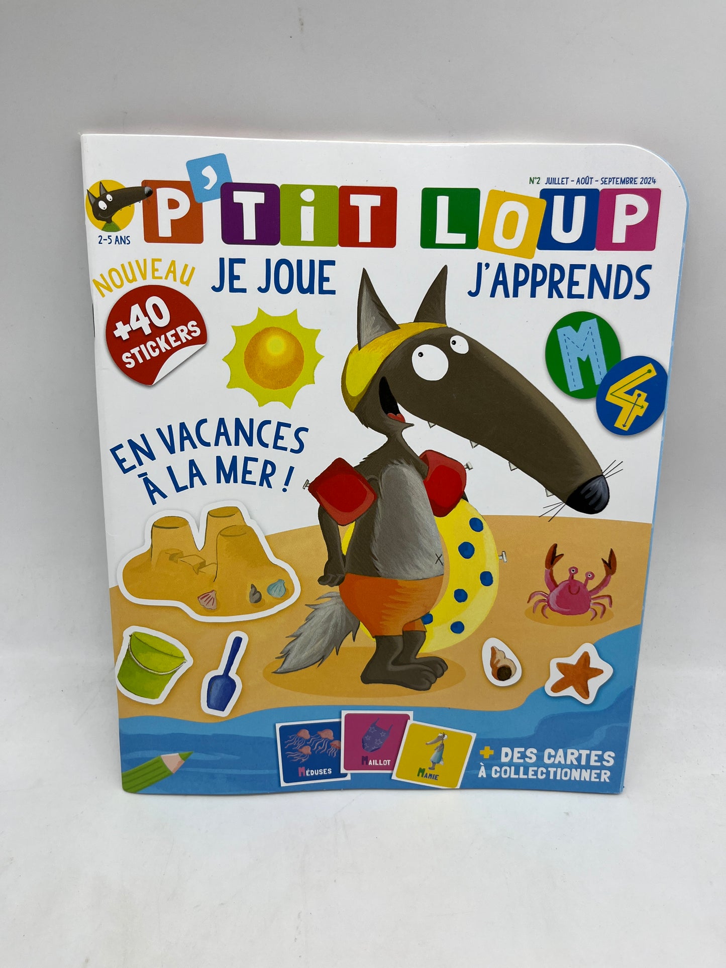 Livre d’activité magazine je joue j’apprends avec P’tit Loup Neuf ! Avec gommettes et imagier