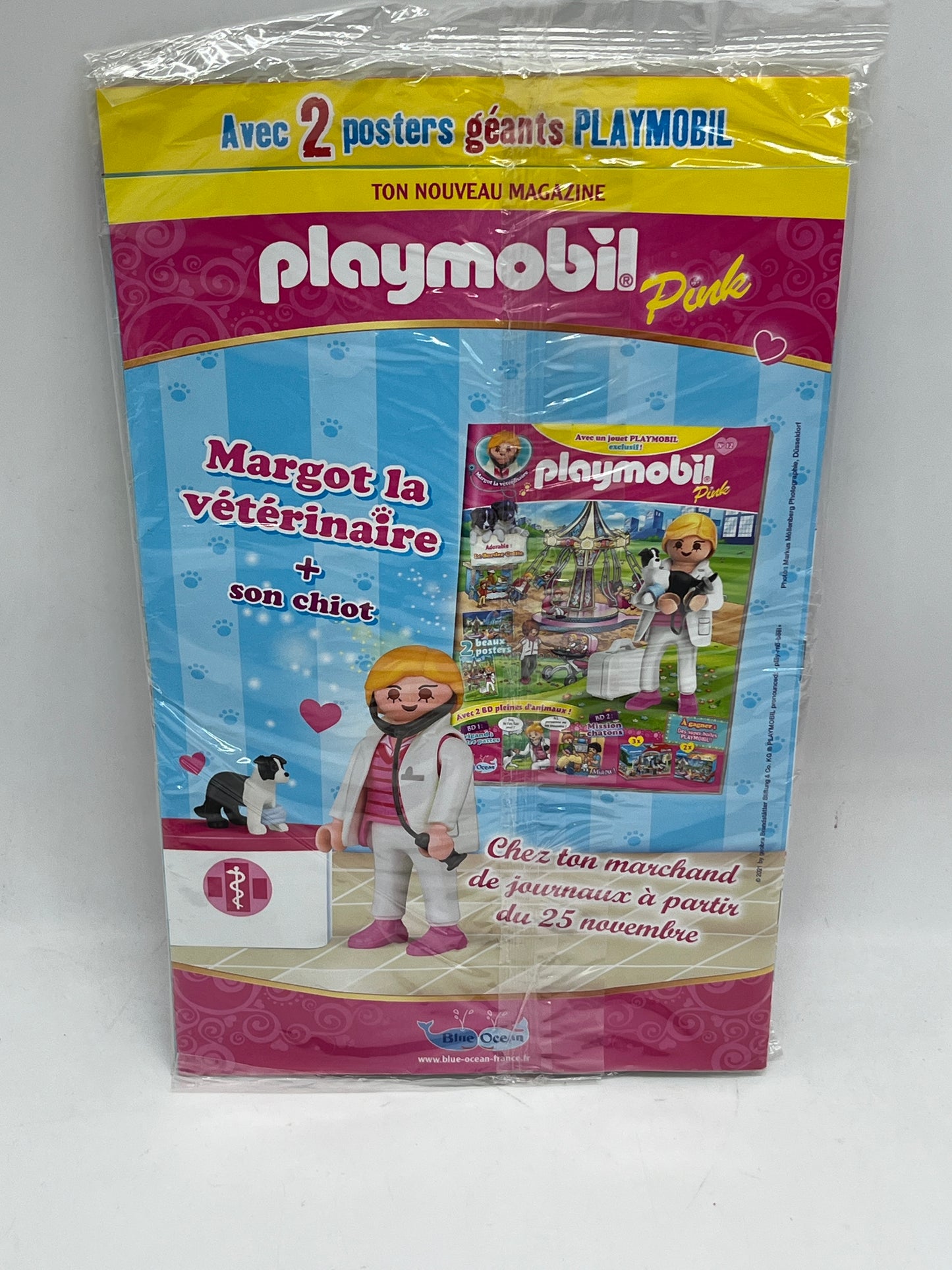 Livre D’activité magazine Playmobil comics mag avec sa figurine Juliette la princesse avec sa belle robe et sa baguette de crystal ouvert Neuf