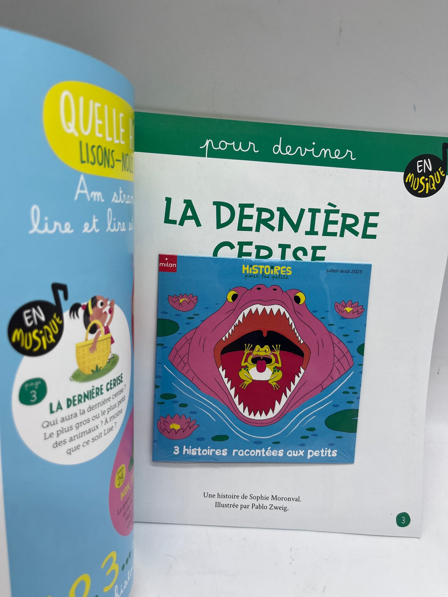 Livre d’activité magazines Histoires pour les petits avec Cd modèle Attention farfollette Juillet août 2023 Neuf