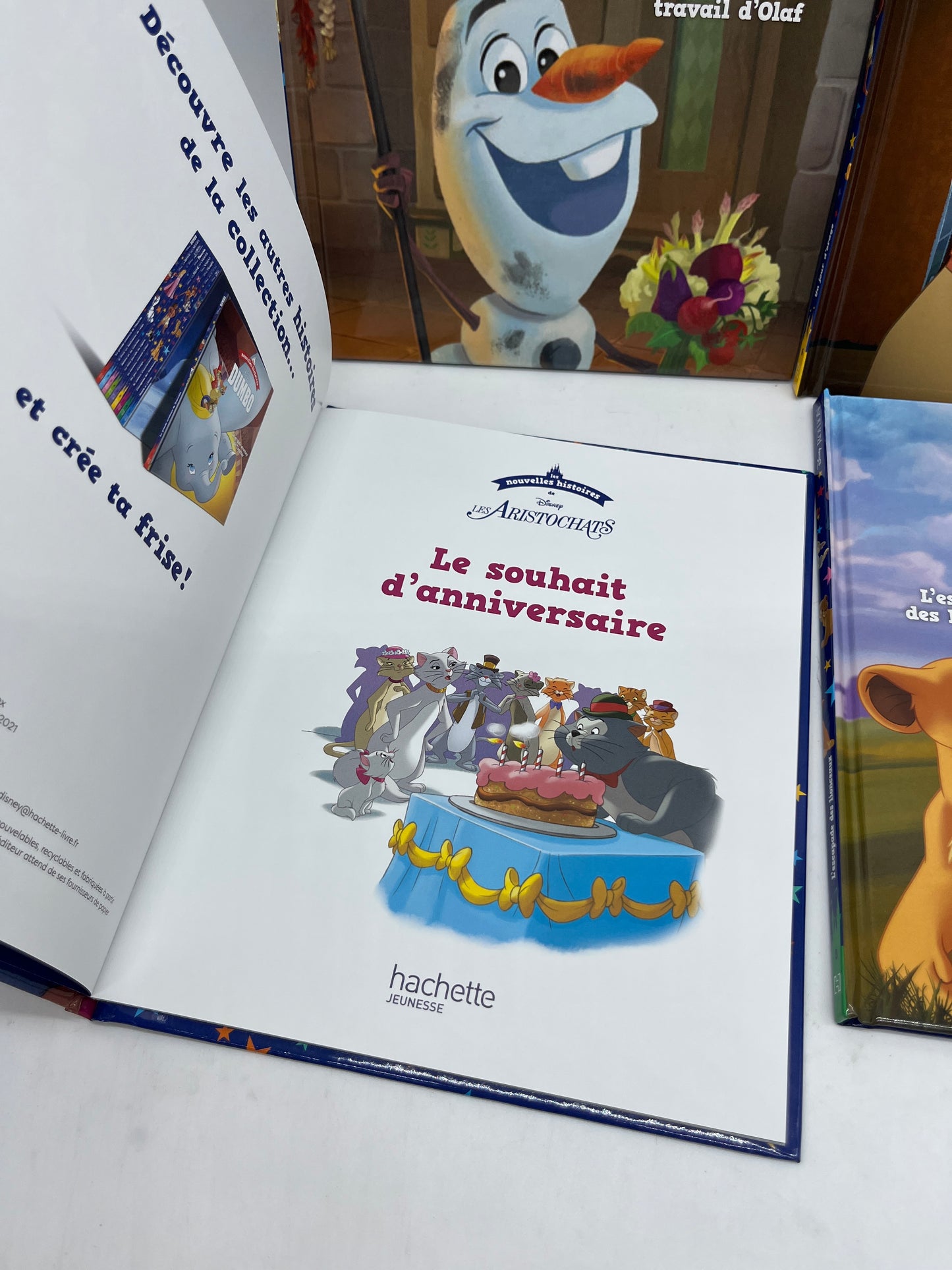 Lot de 4 livres Disney collection Nouvelles histoires Princesses Roi lion Neuf