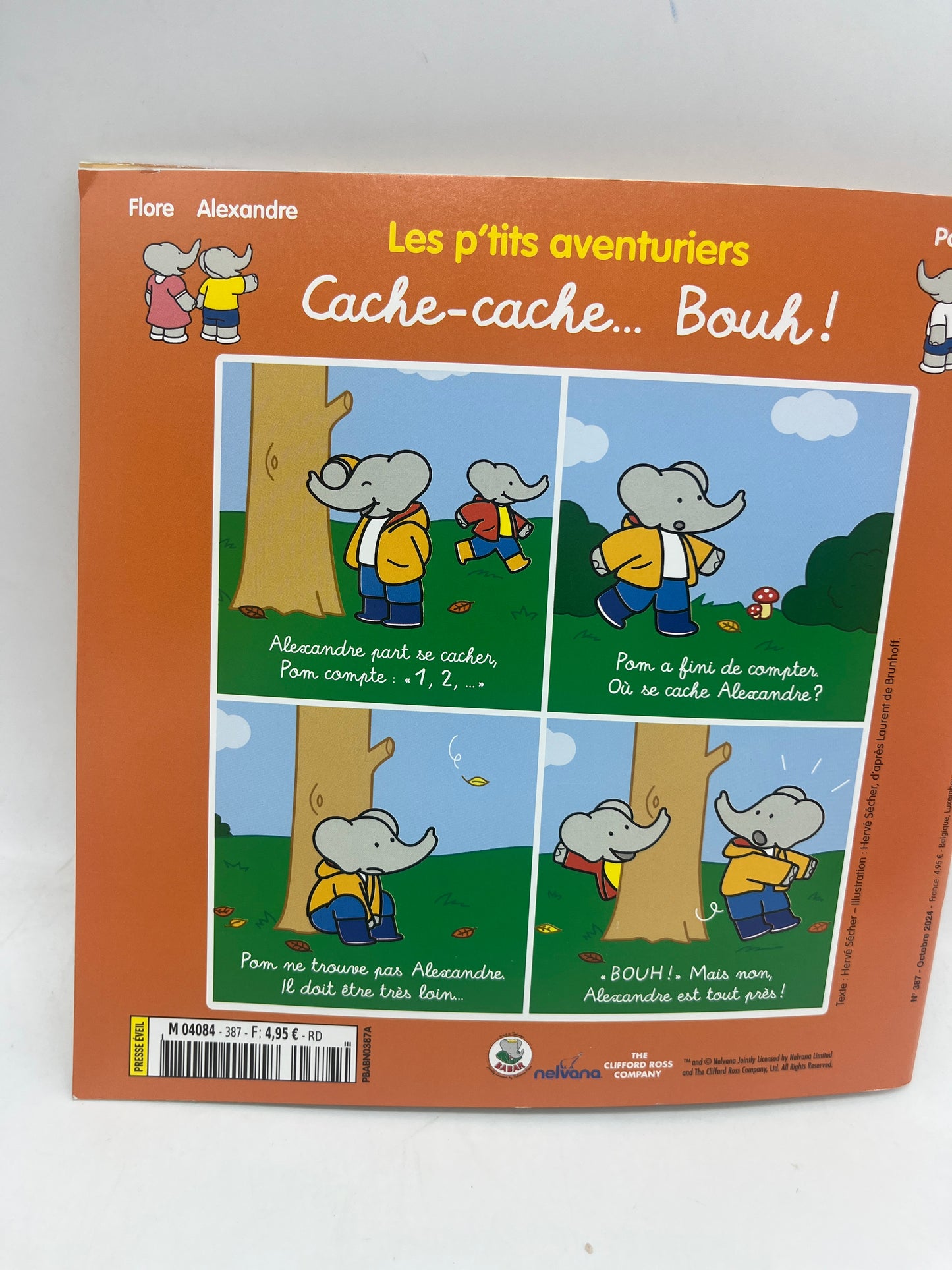 Livre d’activité magazine Babar sauvetage en forêt avec 50 autocollants Neuf !