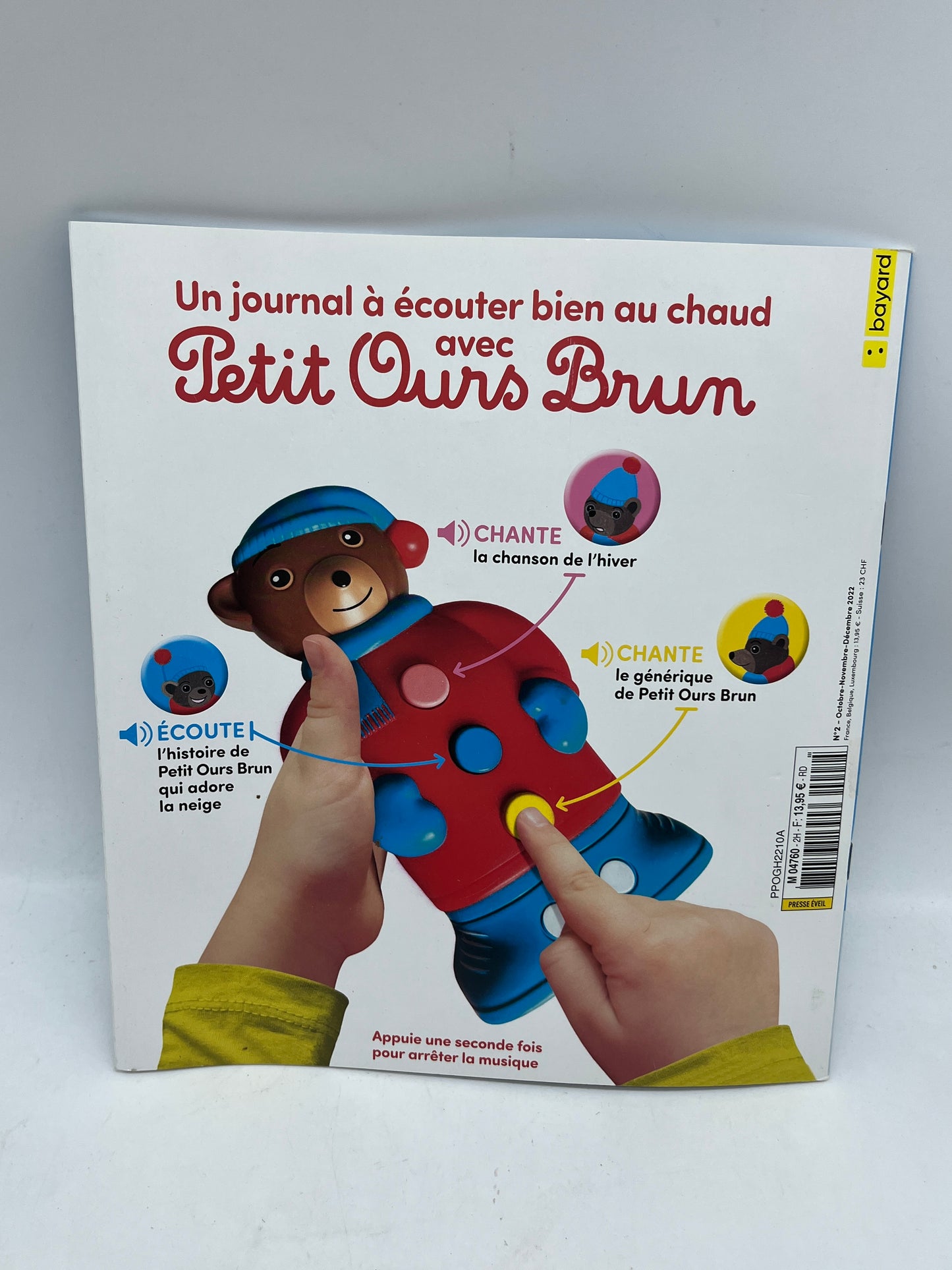Livre d’activité magazine Les grandes histoires de Petit Ours Brun special Noël avec sa figurine Haut-parleur Neuf !