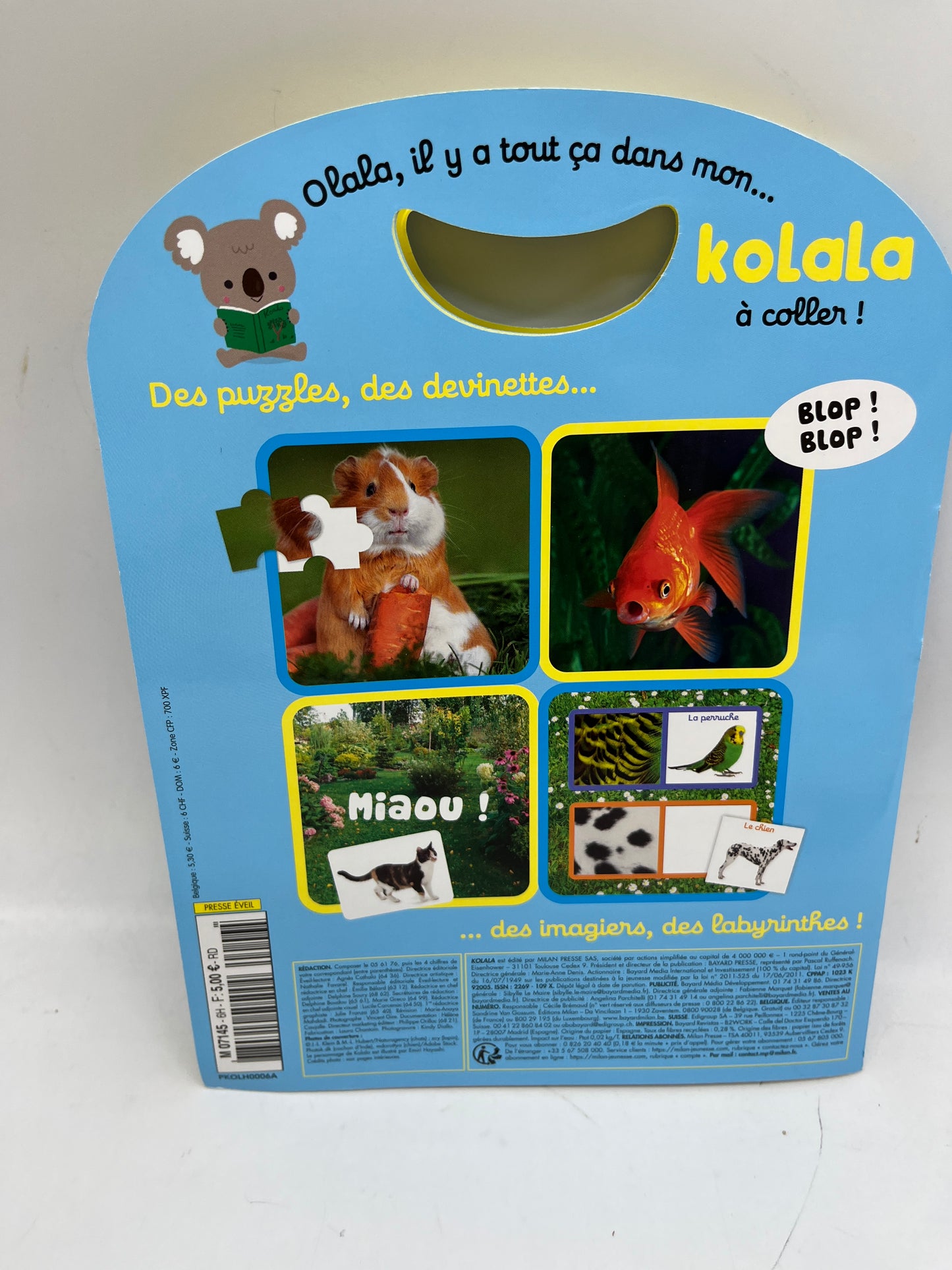 Livre d’activité Magazine Kolala Hors série numéro 6 imagier thème Les animaux de la maison Neuf