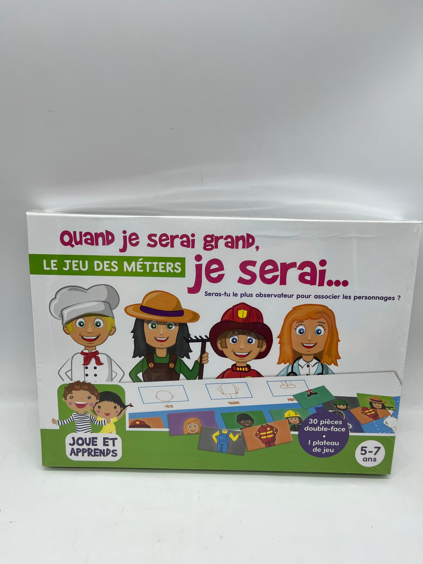 Jeu de société Quand je serais grand je serais …Les Métiers Jeu de concentration et observation Neuf