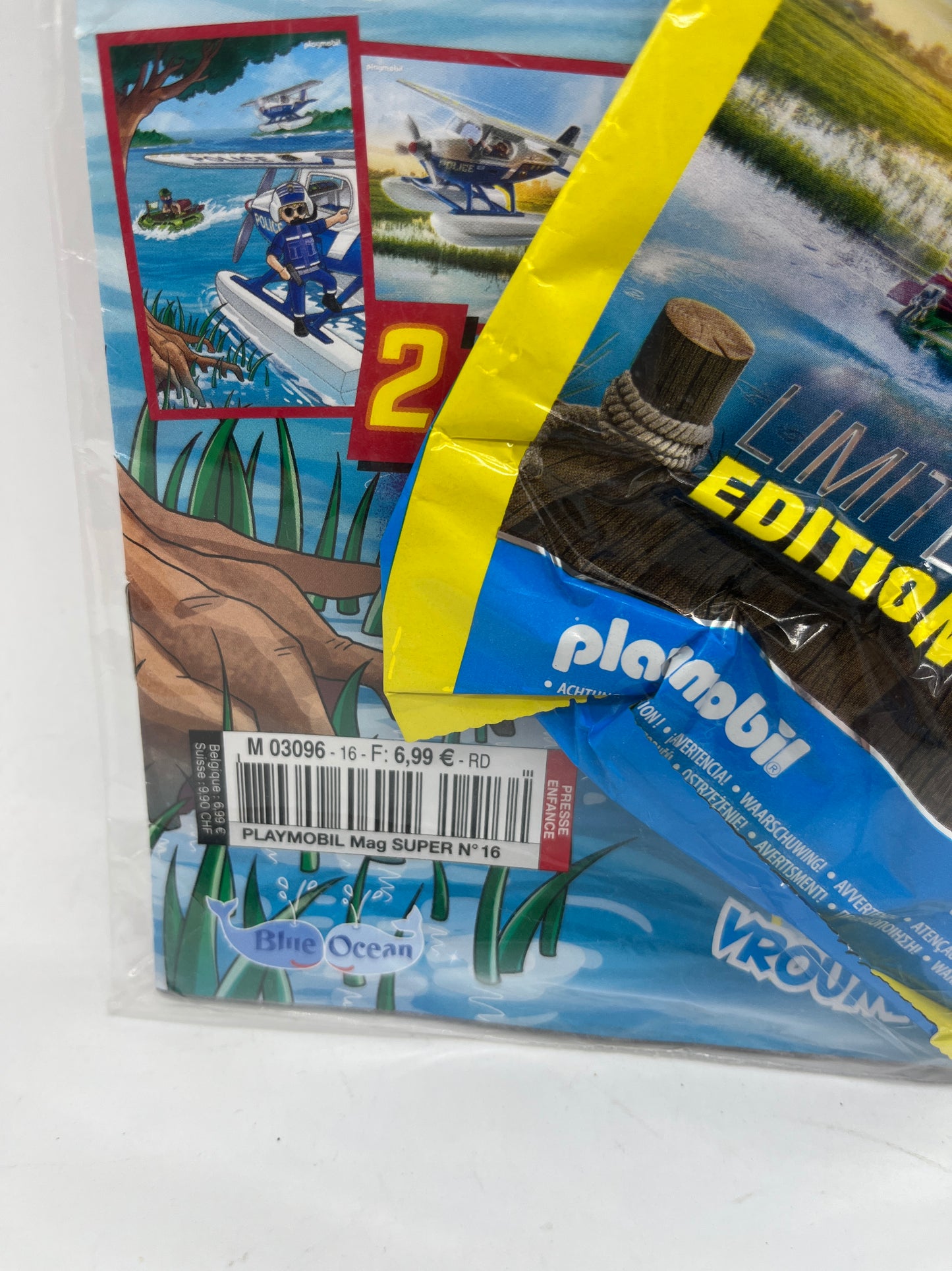 Livre D’activité magazine Playmobil mag presse avec sa figurine Jules le pilote policier jamais ouvert Neuf