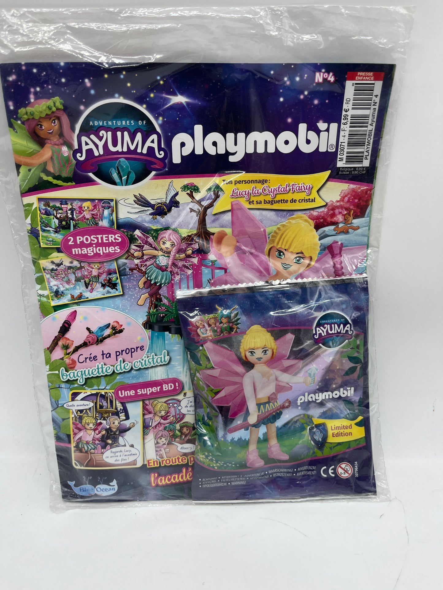 Livre D’activité magazine Playmobil Ayuma Fée numéro 4 avec sa figurine Fée jamais ouvert Neuf