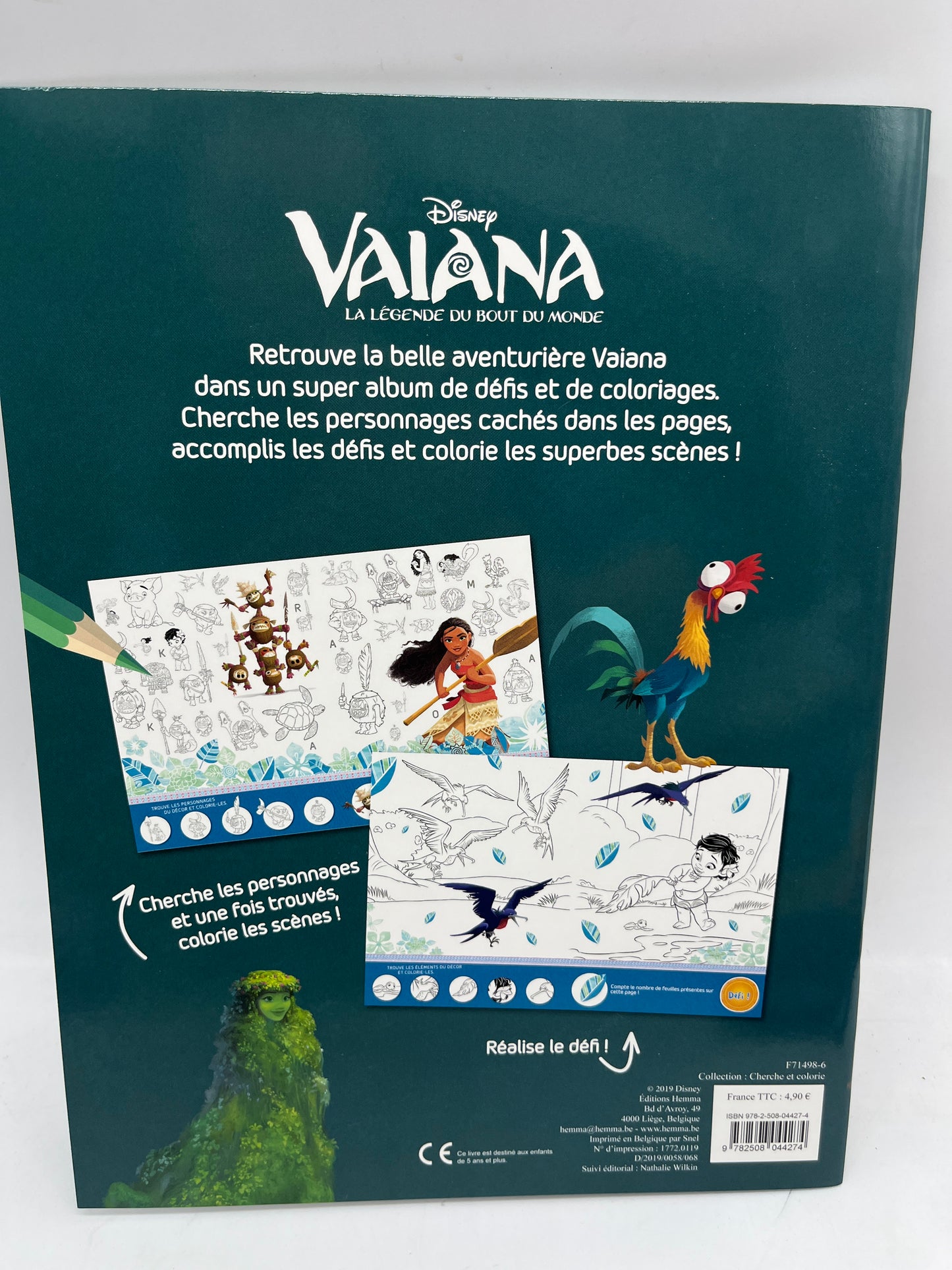livre Cherche et trouve colorie thème Disney Princesse Vaisna à colorier Neuf