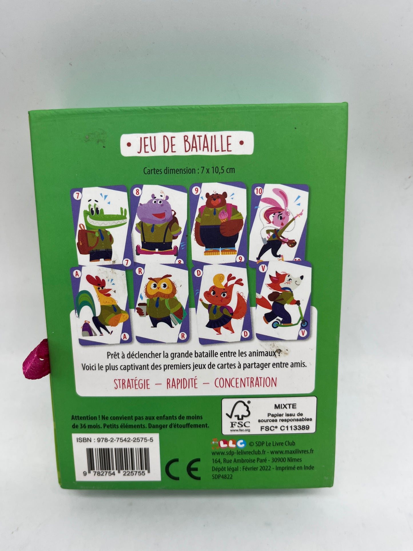Jeu de société Jeu de bataille modèle les super animaux avec ses 32 cartes ! Jeu de stratégie rapidité et observation Neuf