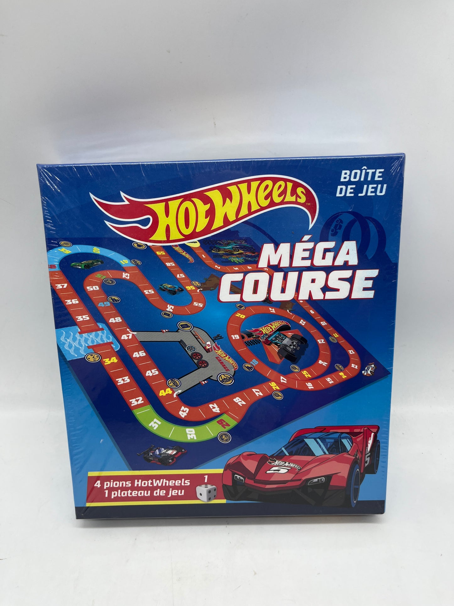 Jeu de société boite de jeu Hot Wheels mega course voiture de course véhicule Neuf