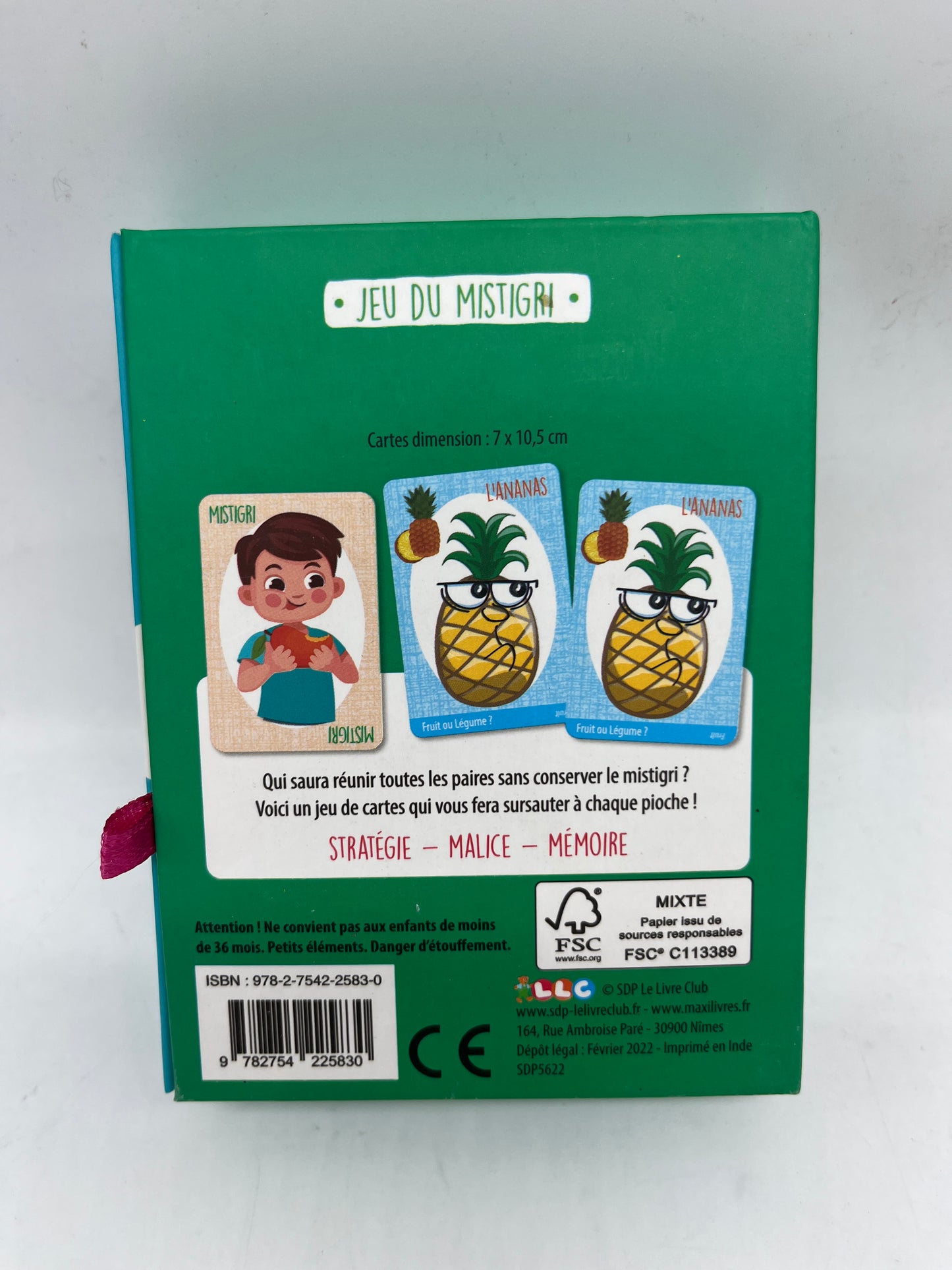Jeu de société Jeu Mistigri Fruits et Légumes avec ses 33 cartes ! Jeu de stratégie malice et mémoire Neuf