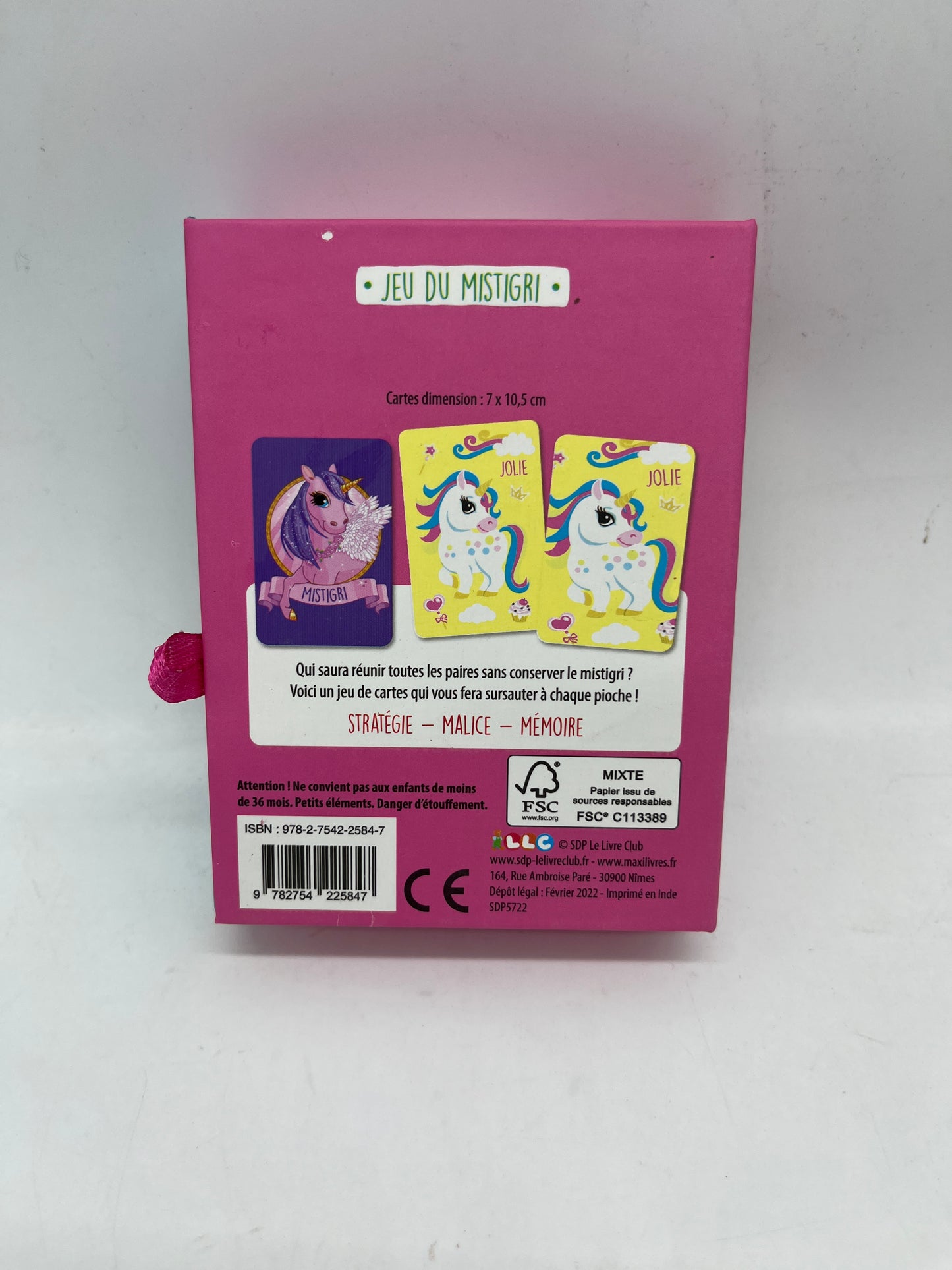 Jeu de société Jeu Mistigri jolies Licornes avec ses 33 cartes ! Jeu de stratégie malice et mémoire Neuf