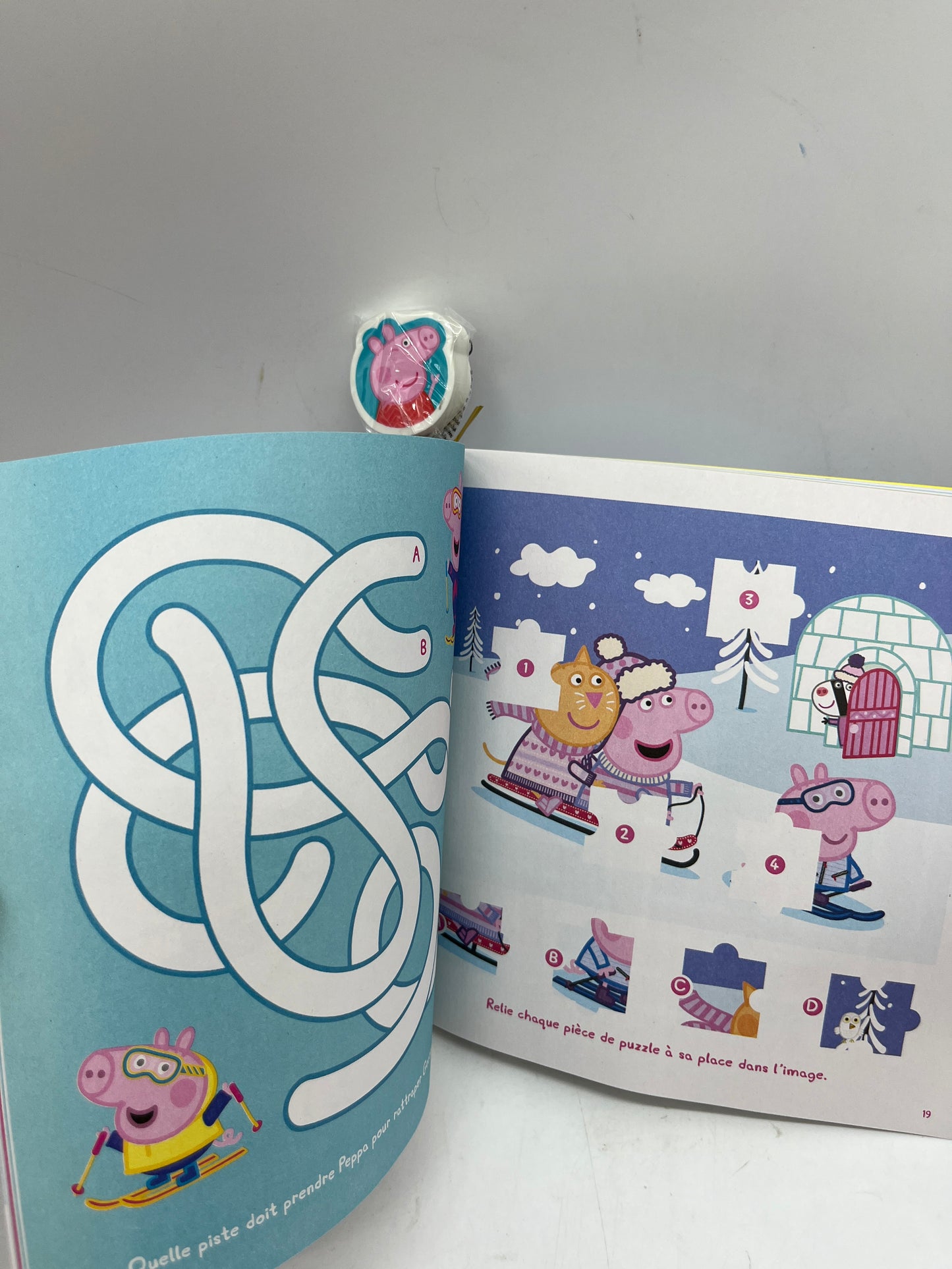 Livre d'activité 3- 6 ans 100% jeux Peppa pig Neuf avec son crayon Histoire jeux Thème Hiver Neuf