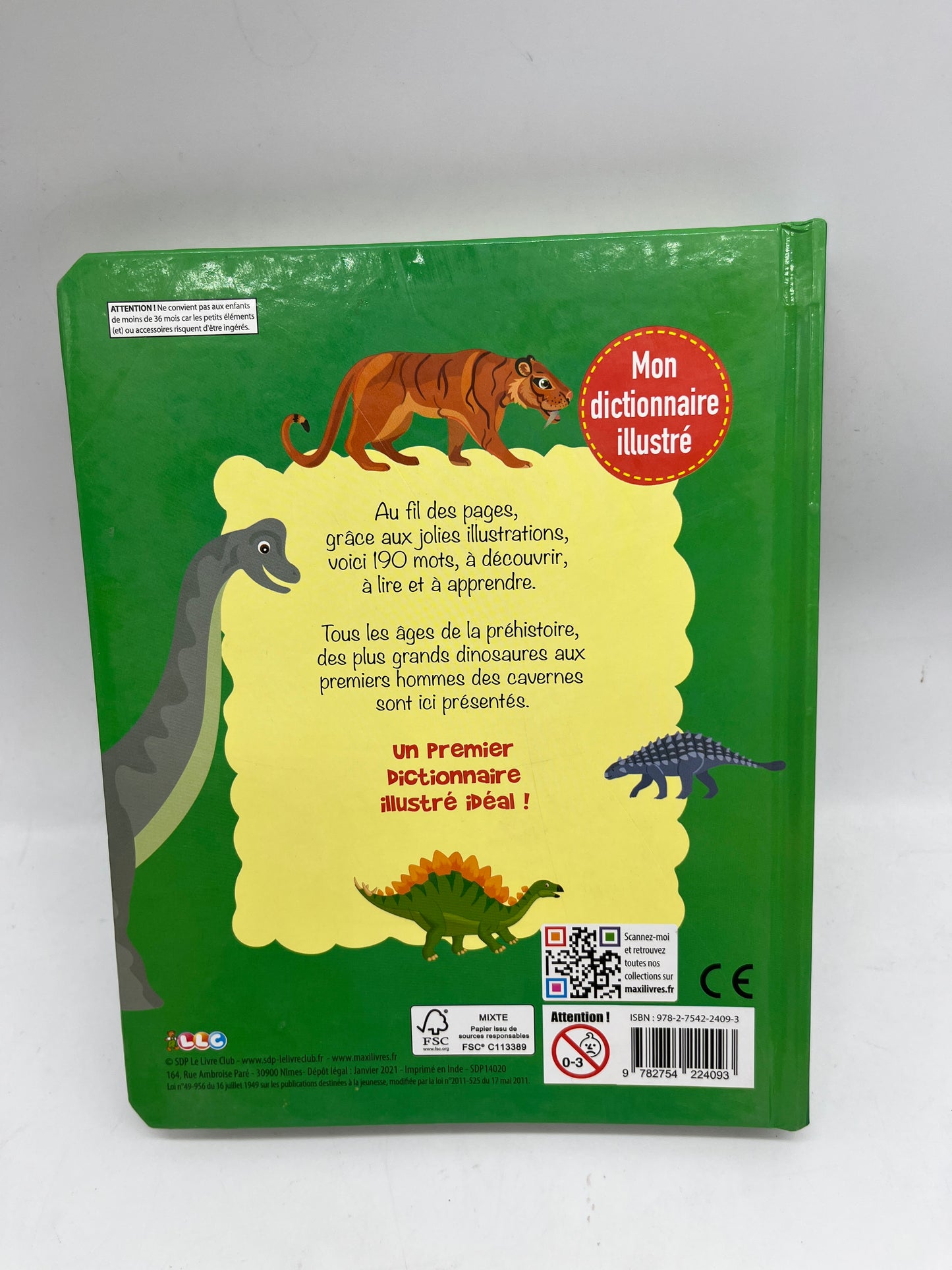 livre mon premier dictionnaire illustré mes premiers mots pour découvrir les dinosaures Neuf