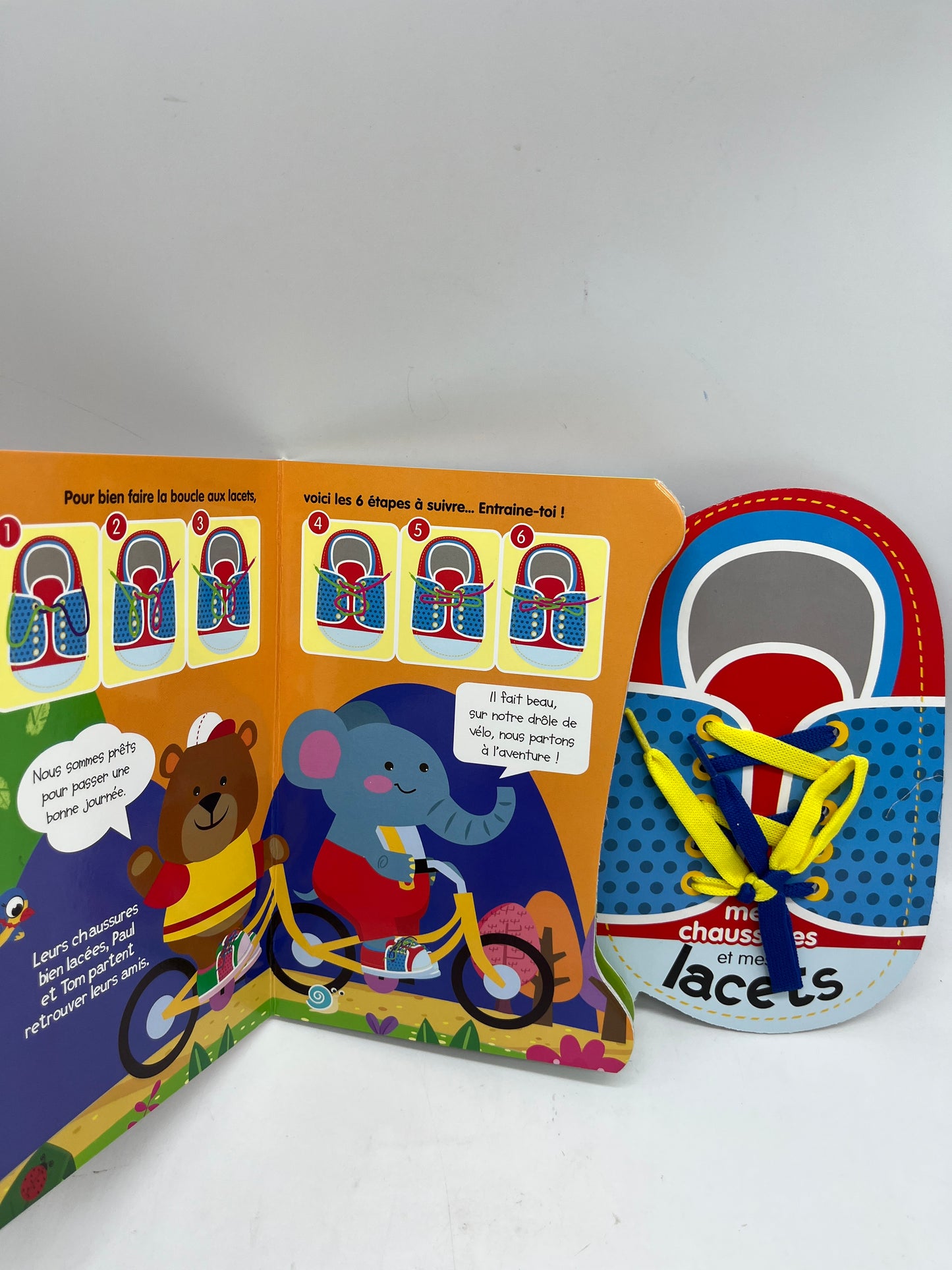 Livre apprentissage pour faire les lacets Mes chaussures et mes lacets Neuf
