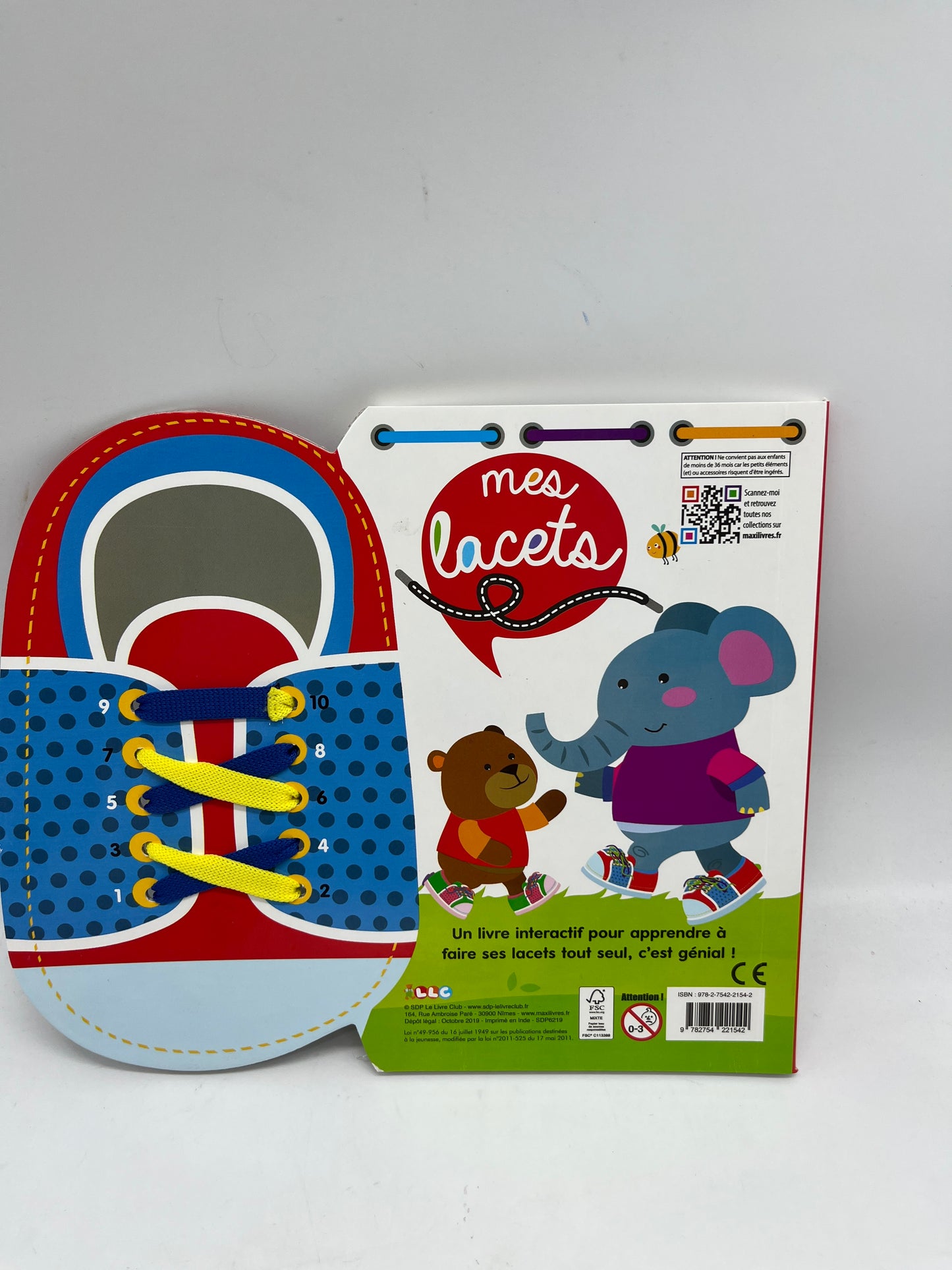 Livre apprentissage pour faire les lacets Mes chaussures et mes lacets Neuf