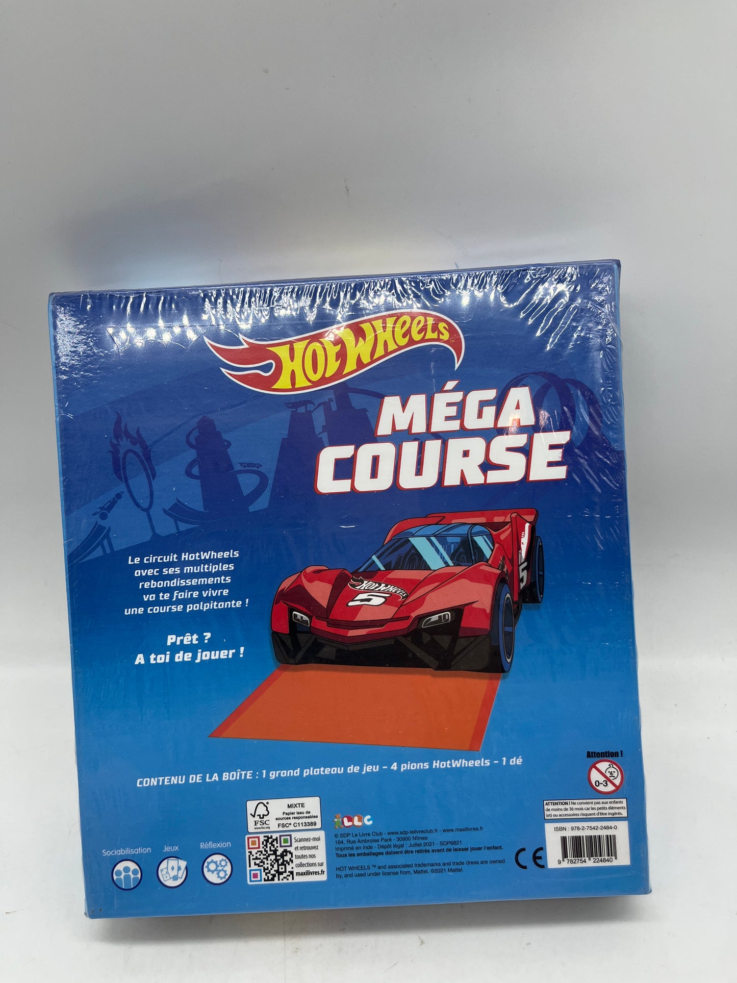 Jeu de société boite de jeu Hot Wheels mega course voiture de course véhicule Neuf