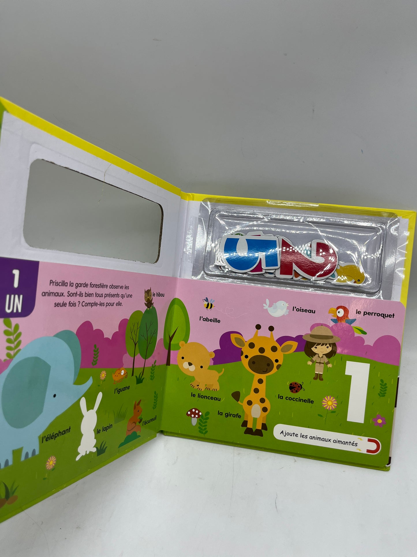 livre Je joue je décore j’apprends thème les chiffres avec tes aimantés Neuf