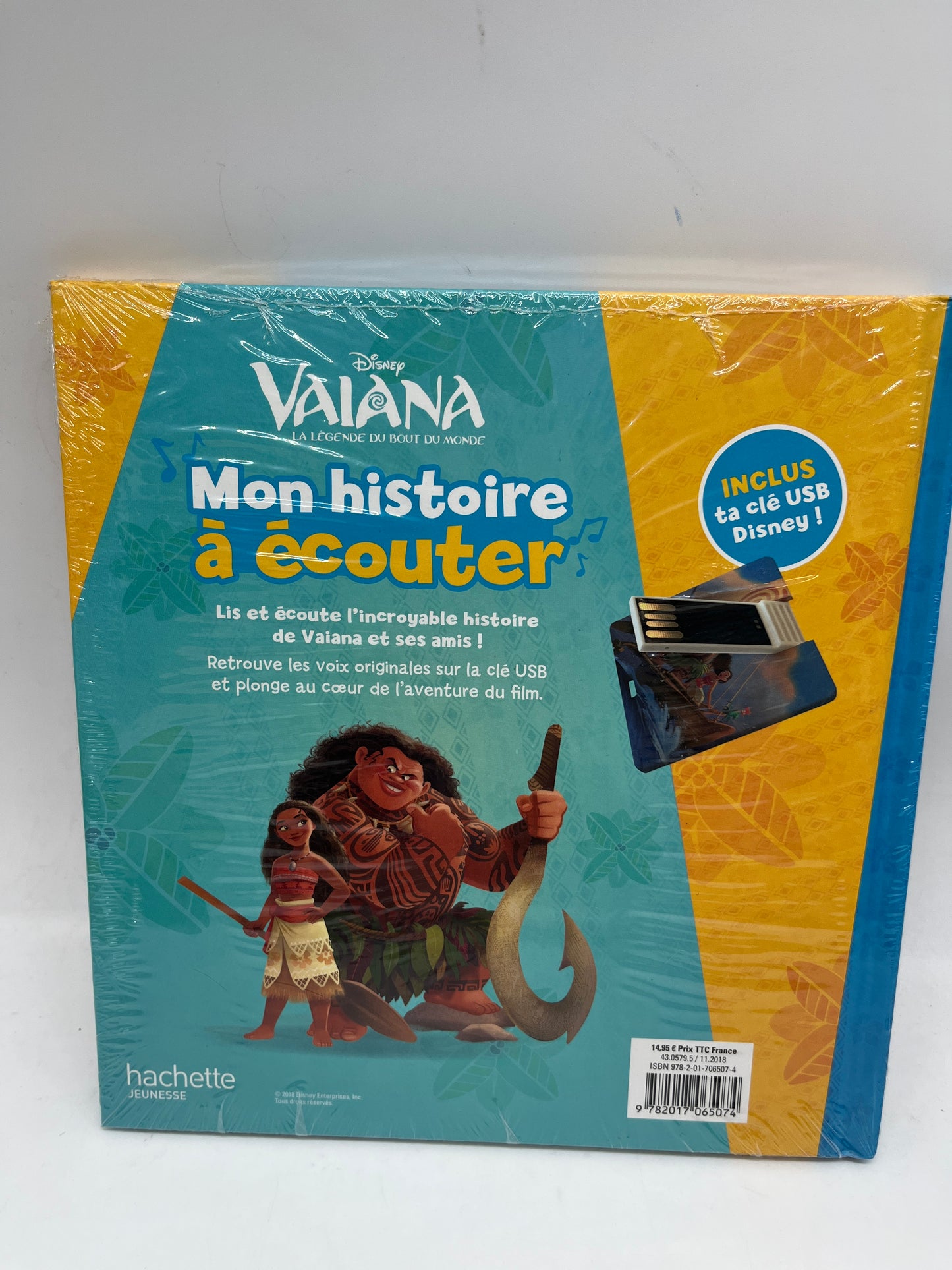 Livre Sonore Princesse Vaiana mon histoire à écouter avec sa clé usb Lis et écoute l’histoire du film neuf sous blister