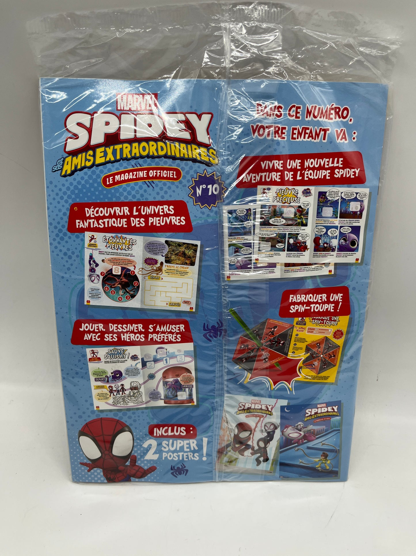 Livre d’activité magazines Disney Spidey avec sa visionneuse Spiderman Marvel Neuf