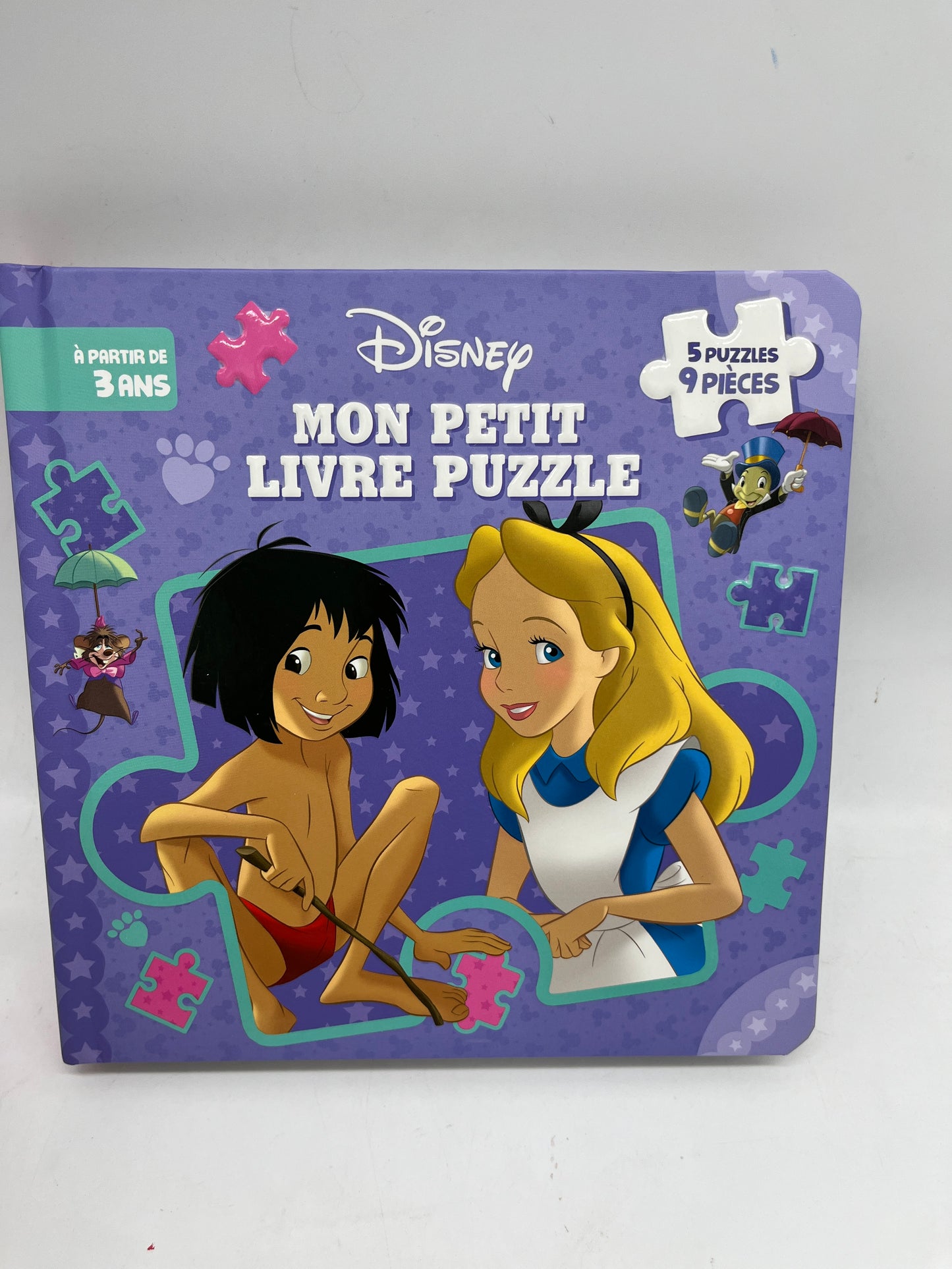 Mon Petit Livre Puzzle Nos plus belles histoires Disney avec ses 5 histoires Puzzle de 9 pièces Neuf !